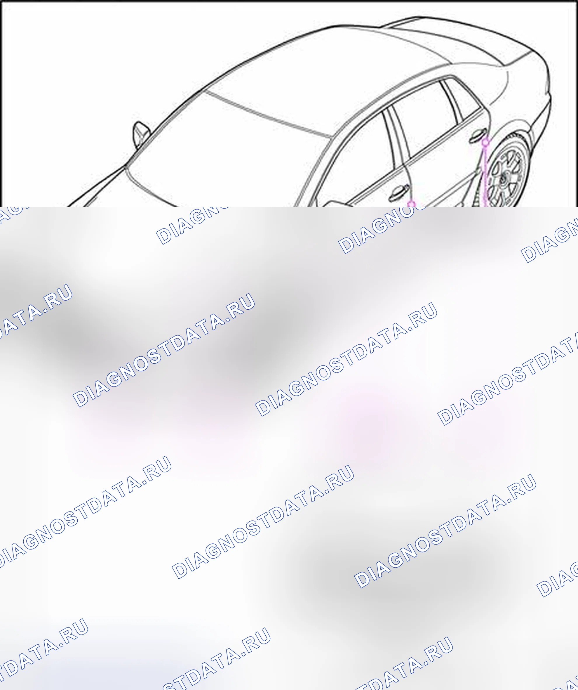 Рис. 137: Корпус, спереди. Volkswagen Phaeton I