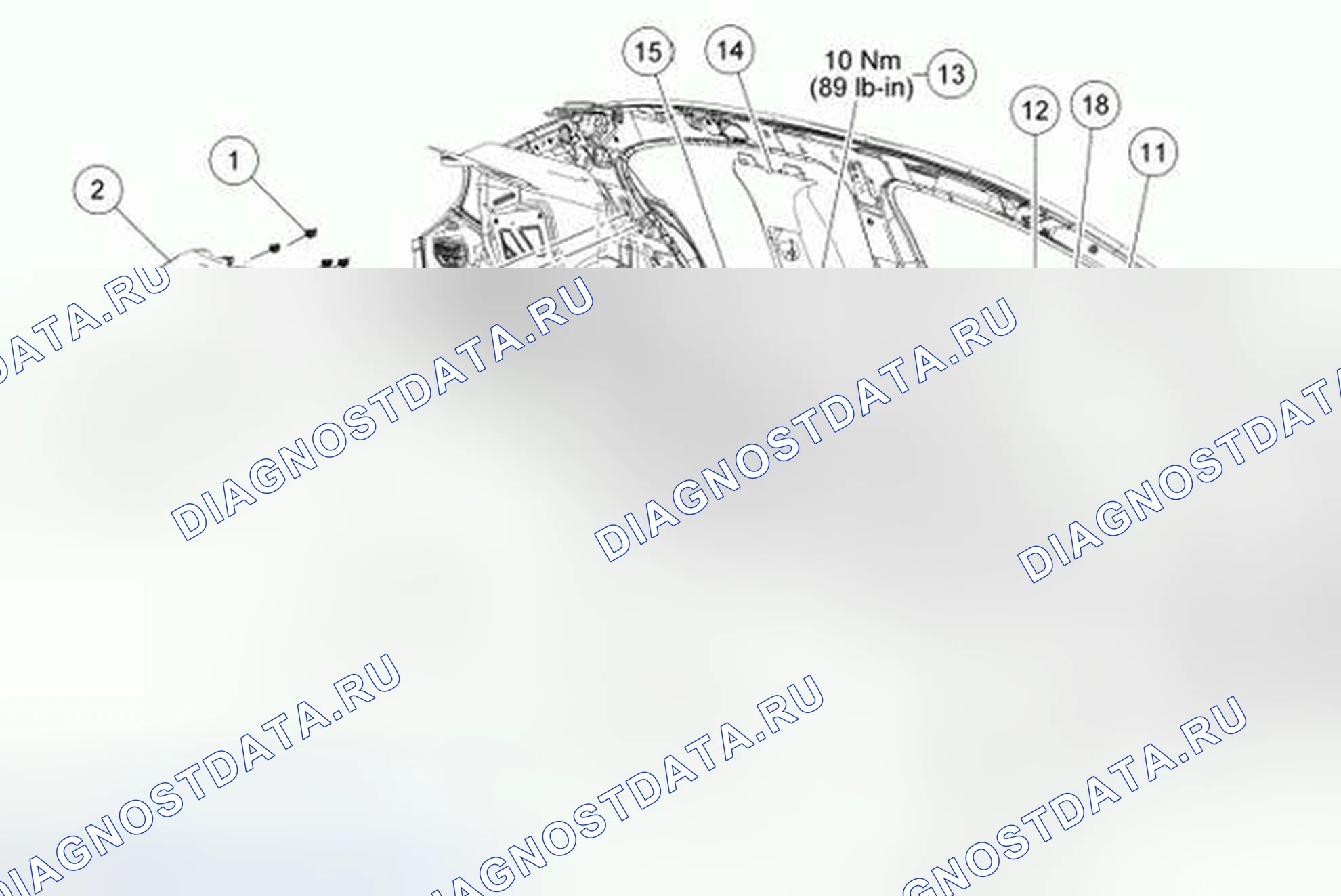 Рис. 29: Внутренняя отделка - разнесенный вид. Hyundai ix55 I