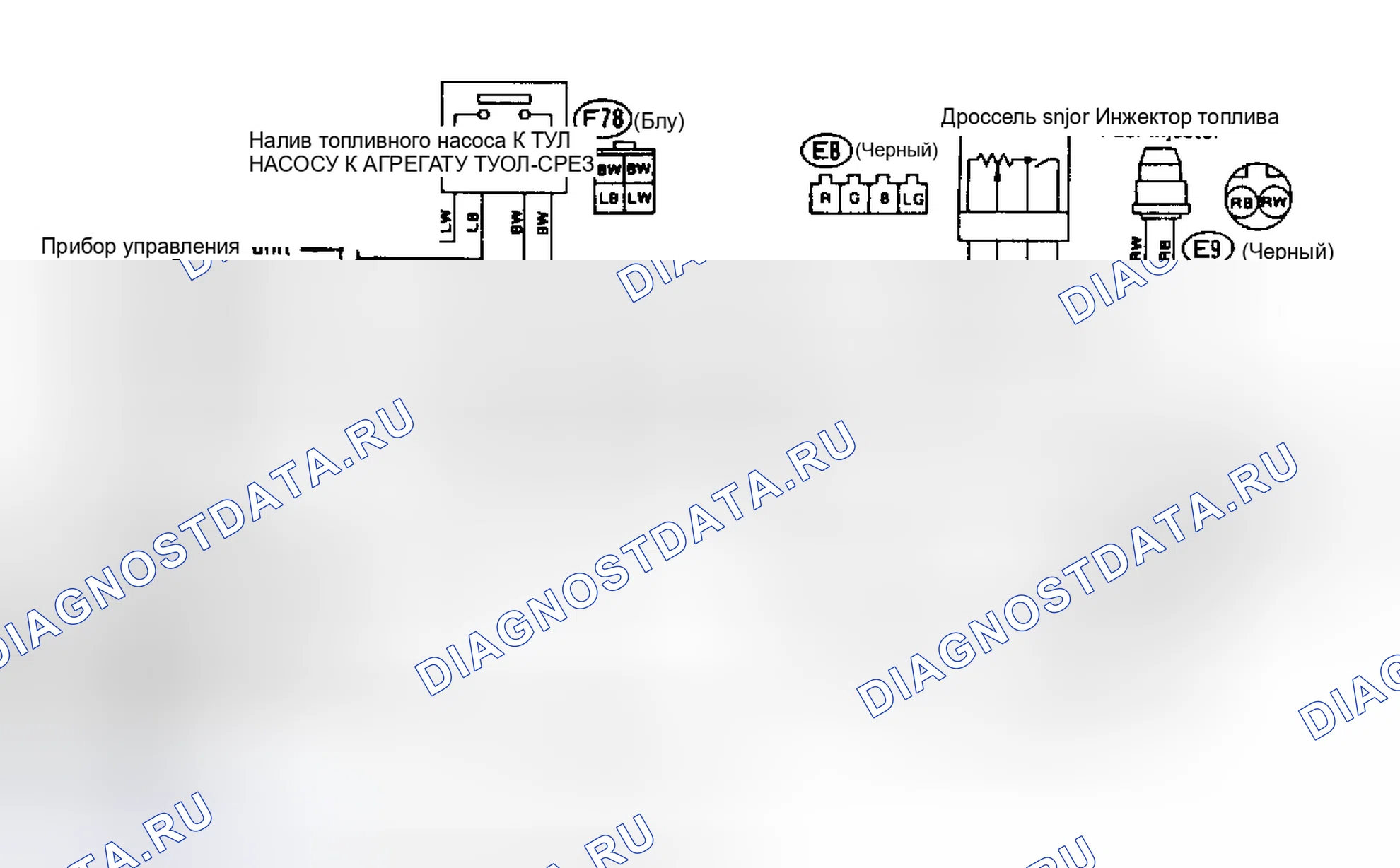 Рис. 44: ИСПЫТАНИЯ ЦЕПИ ТОПЛИВНОГО НАСОСА LOYALE центральный впрыск топлива. Subaru Legacy BC/BJ/BF
