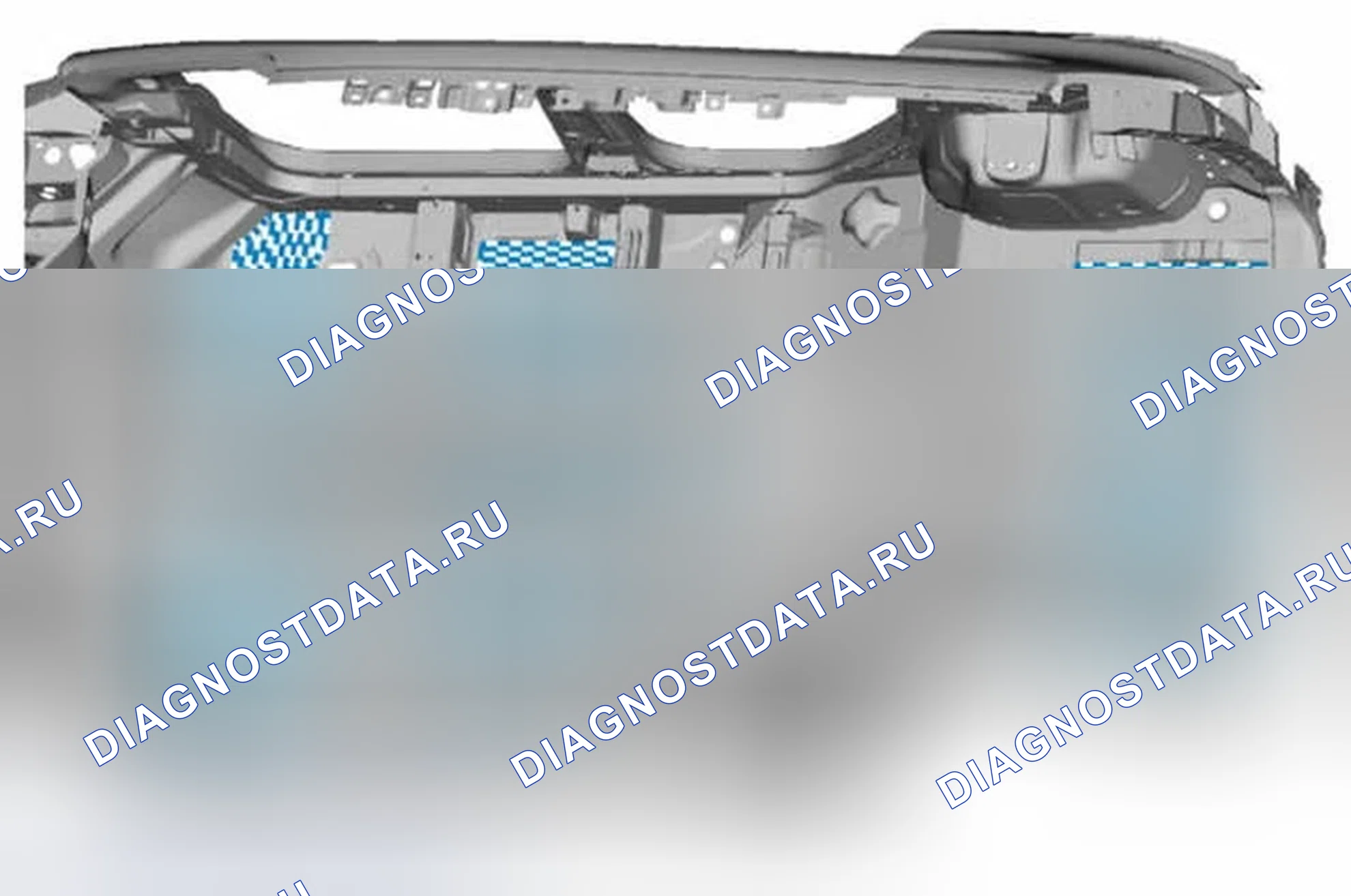 Рис. 125: Звукоизолирующие устройства напольного панорамирования. Ford Escape III