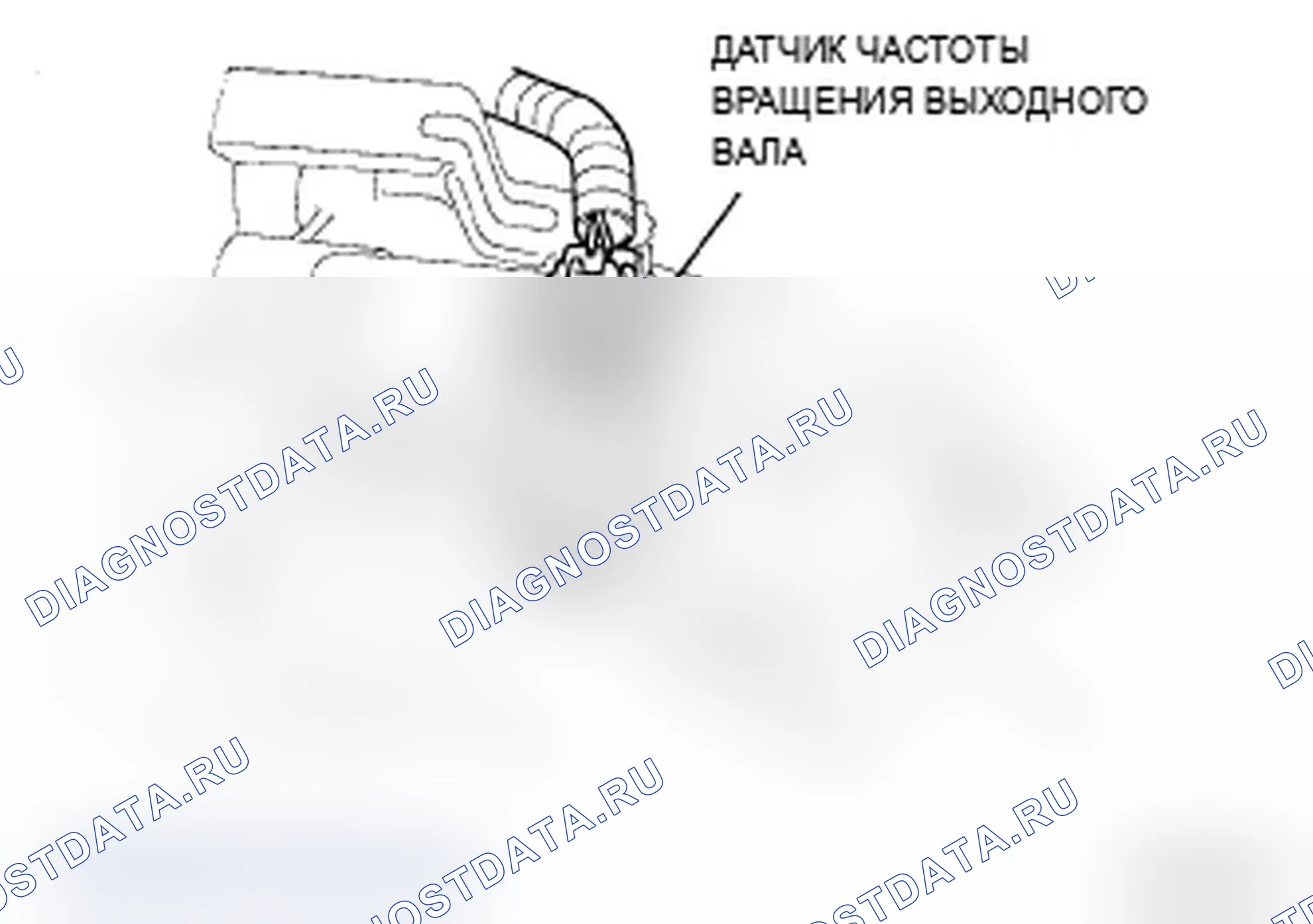 Рис. 168: Идентификация датчика частоты вращения выходного вала. Hyundai Santa Fe II