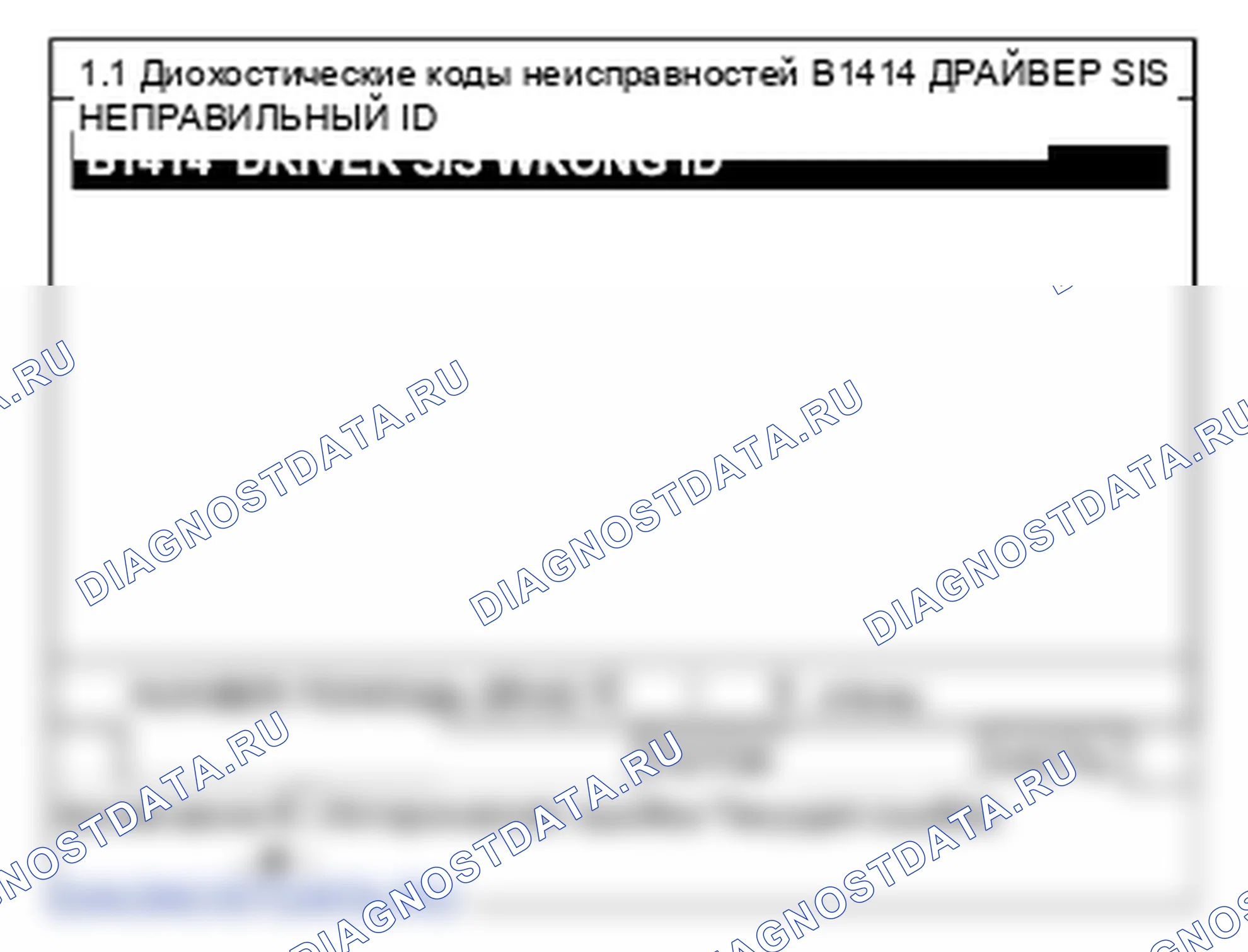 B1414: Неверный идентификатор фронтального драйвера SIS. Hyundai Santa Fe CM