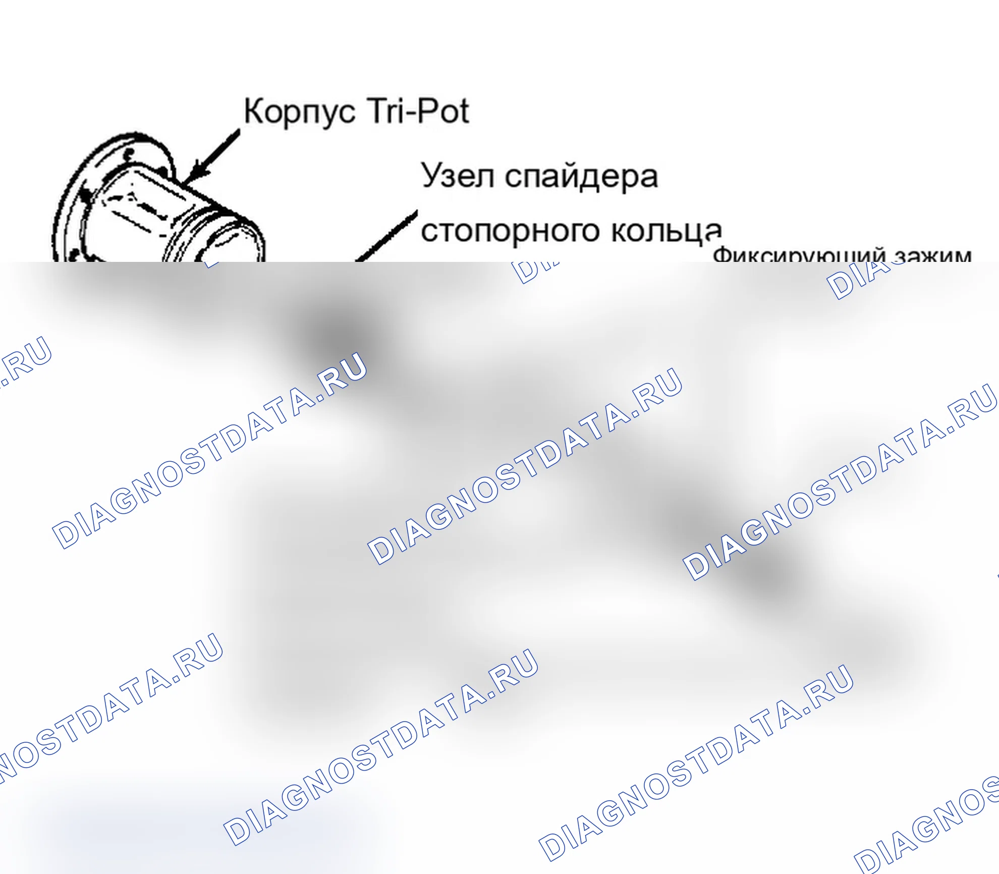 Рис. 6: Установка спайдера в сборе на CV-шарнир «Tri-Pot» Убедитесь, что распорное кольцо установлено в канавку во время сборки. С любезного разрешения General Motors Corp.. Chevrolet Cab & Chassis V30 