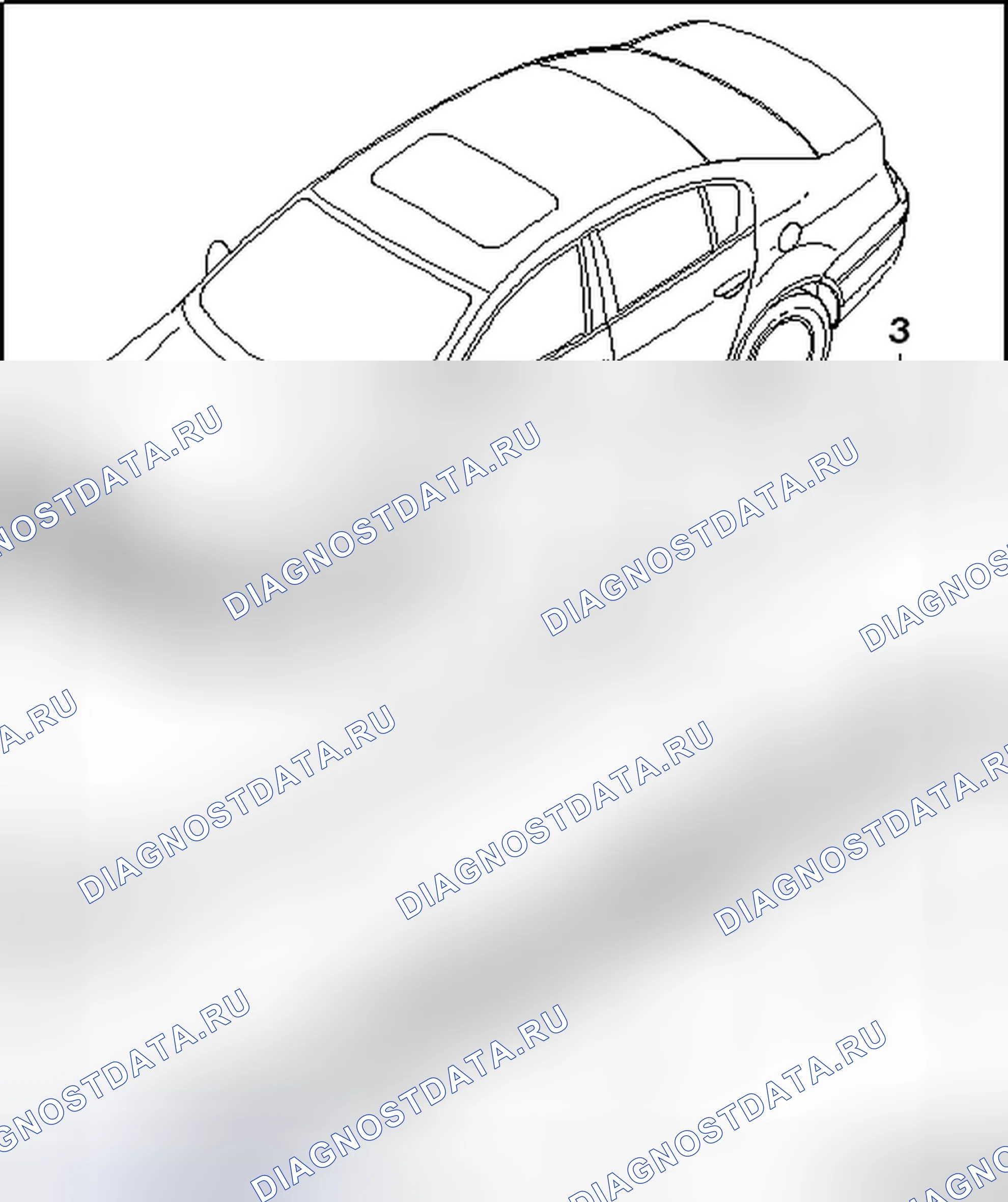 Рис. 11: ОБЗОР КРЫШКИ ПЕРЕДНЕЙ И ЗАДНЕЙ ДВЕРИ В СБОРЕ, НАЧИНАЯ С 06.07. Volkswagen Passat B6