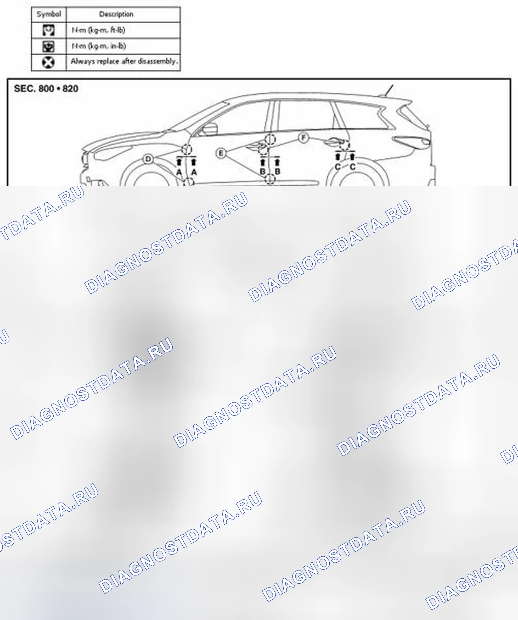 Рис. 254: Регулировка замков дверей и противоугонной системы. Infiniti QX60 I