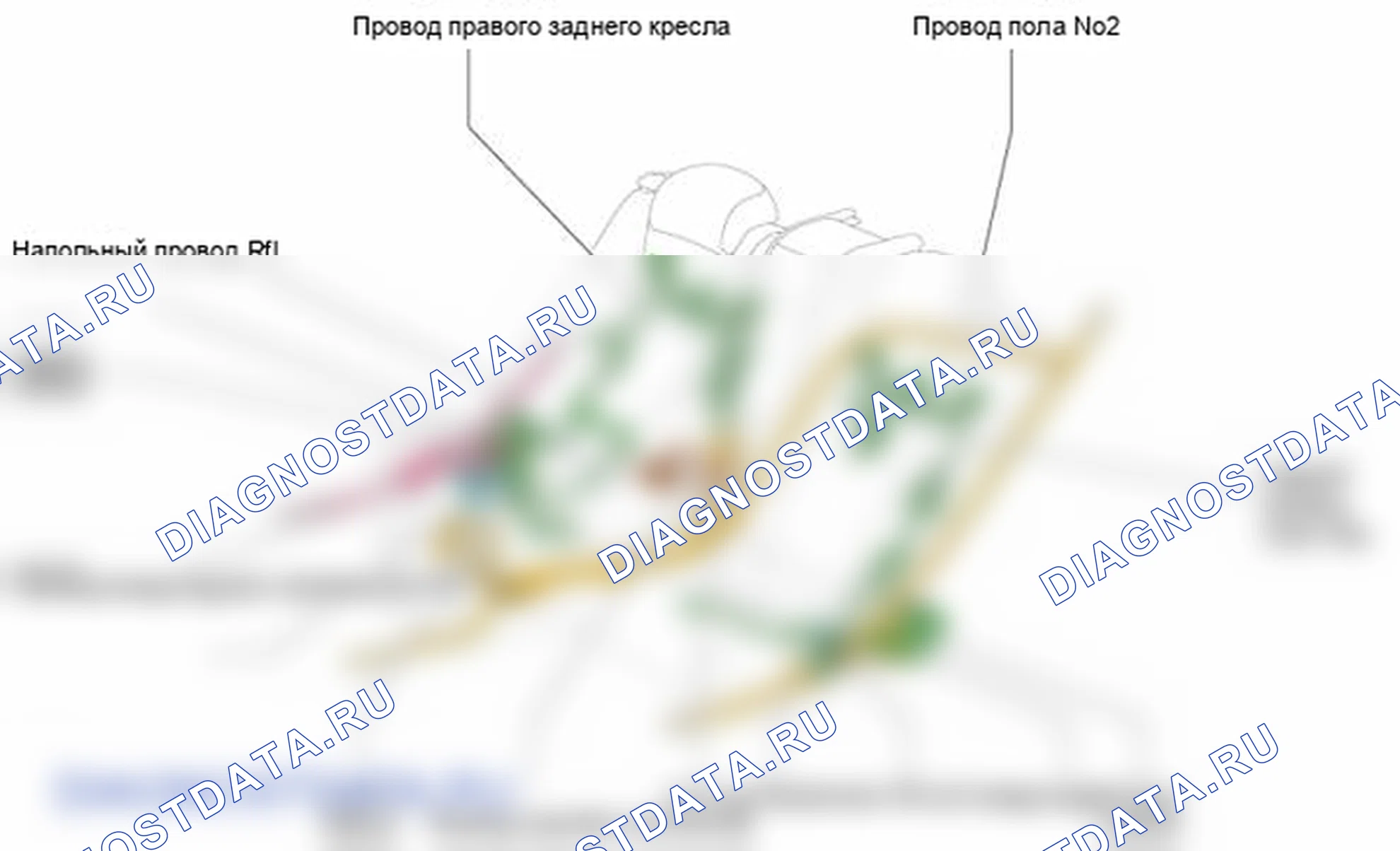 Рис. 266: Расположение соединителя, соединяющего электрожгут и жгут проводов. Lexus LS IV