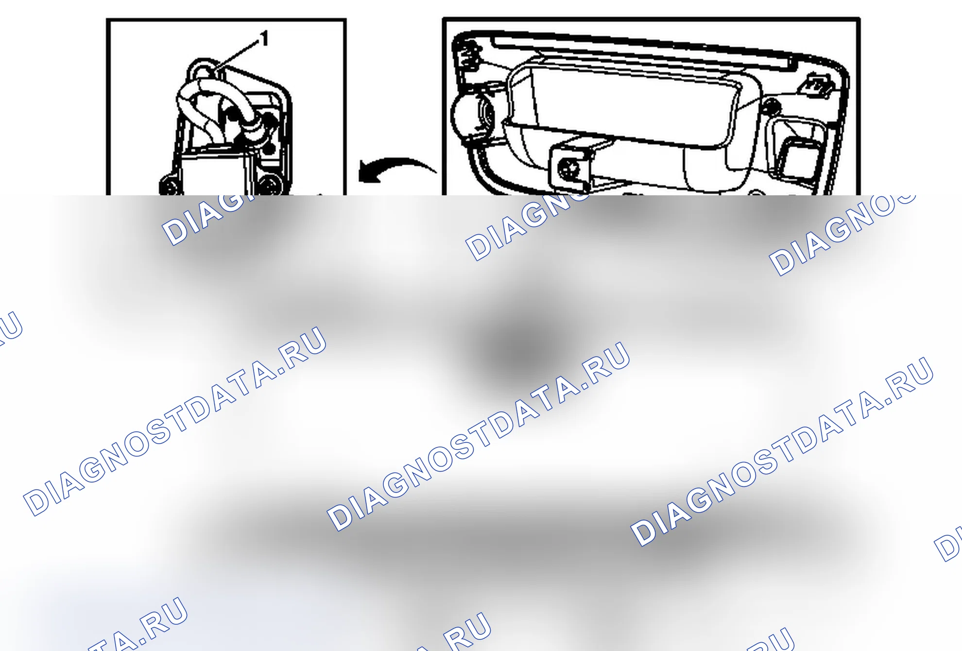 Рис. 5: Замена камеры заднего вида. Chevrolet Silverado 3500 HD 