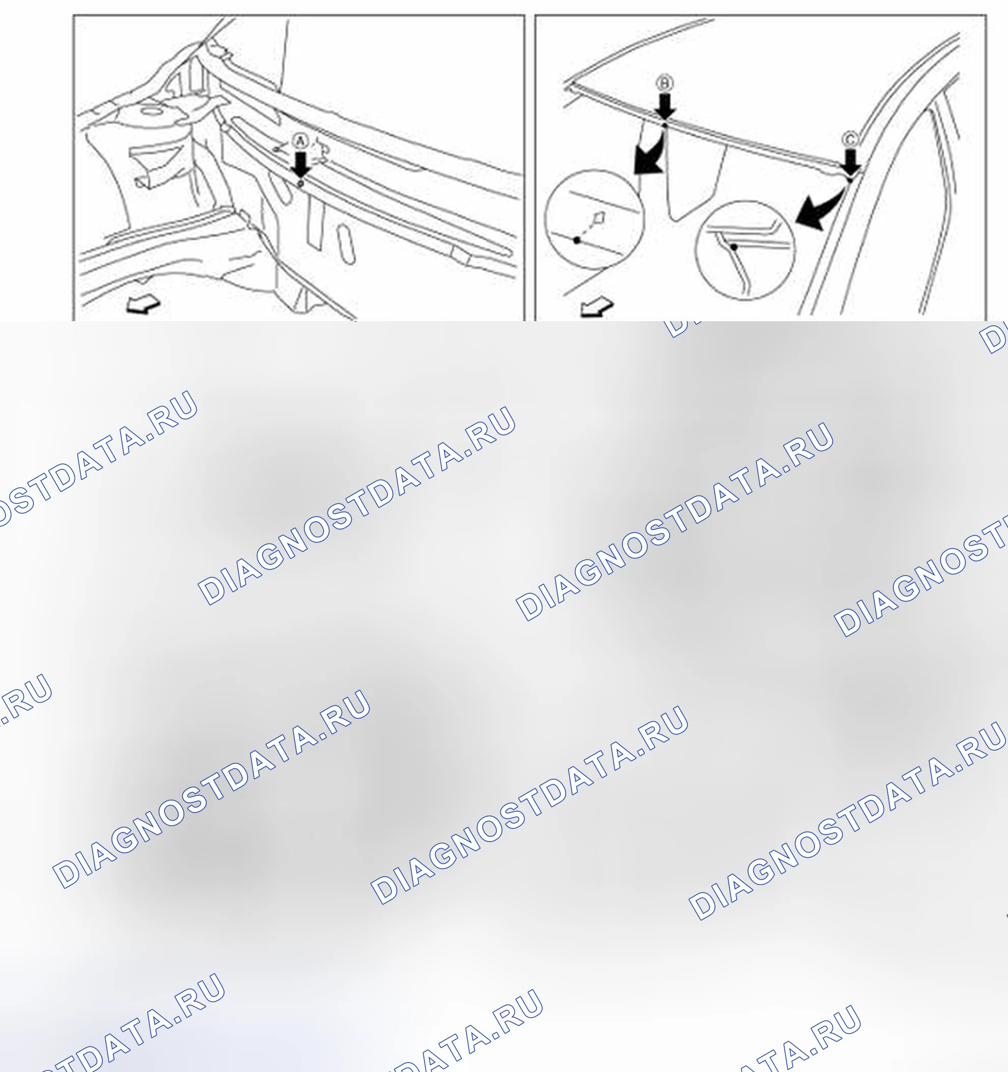 Рис. 27: Точки измерения. Honda Inspire I