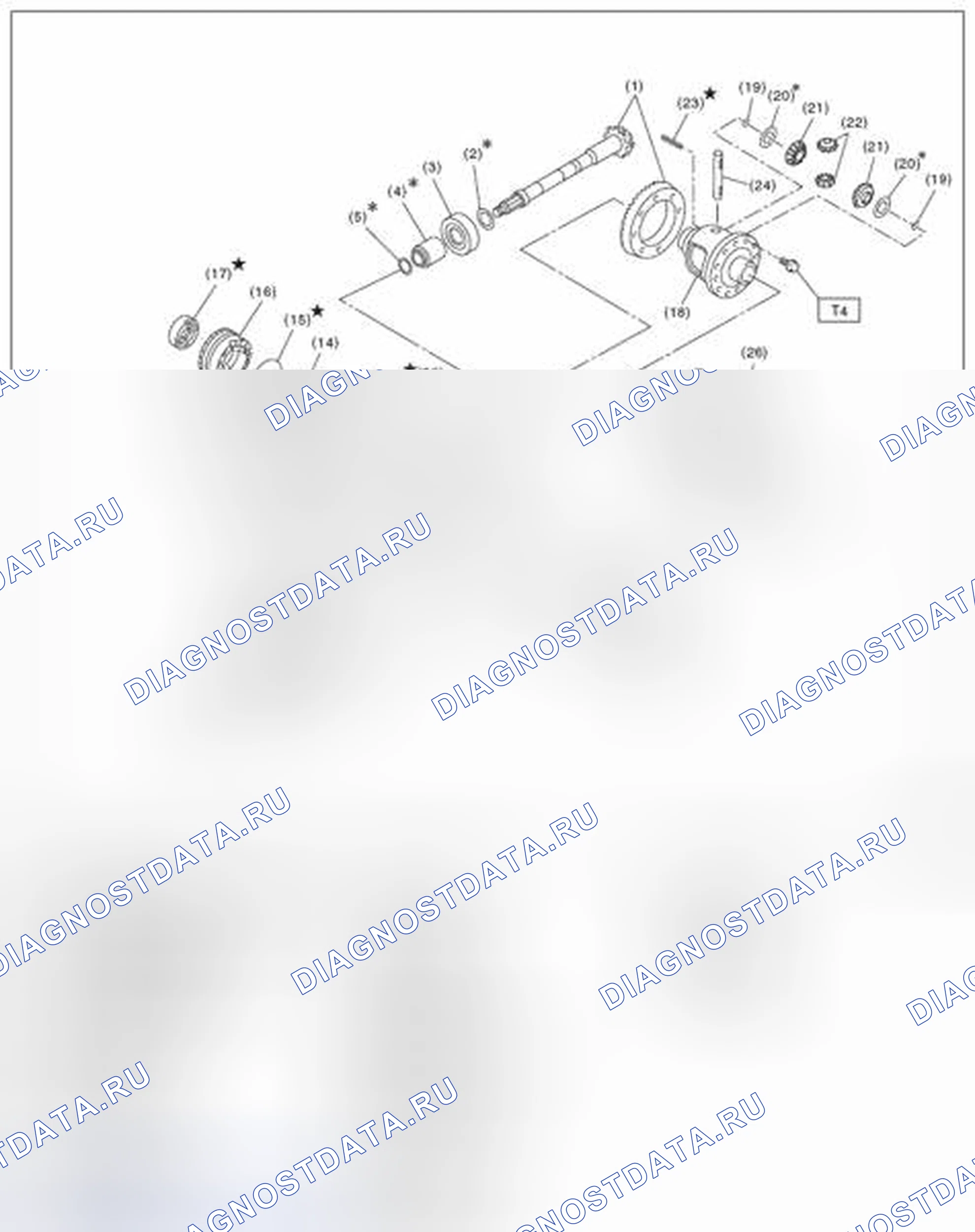 Рис. 94: ЗАДНИЙ ДИФФЕРЕНЦИАЛ (VA2-TYPE). Subaru Legacy BM/BR рестайлинг