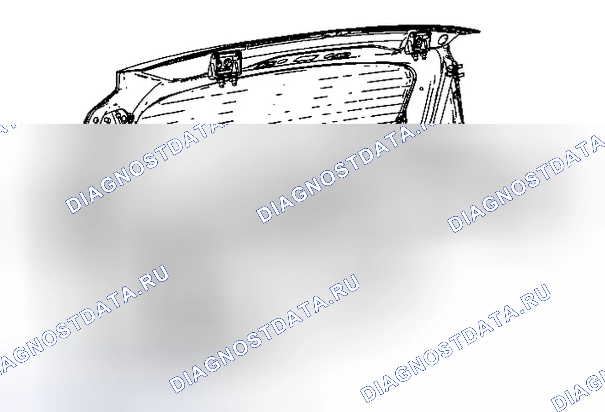 Рис. 44: Замена панели затвора лифтгейта. Chevrolet Spark M300