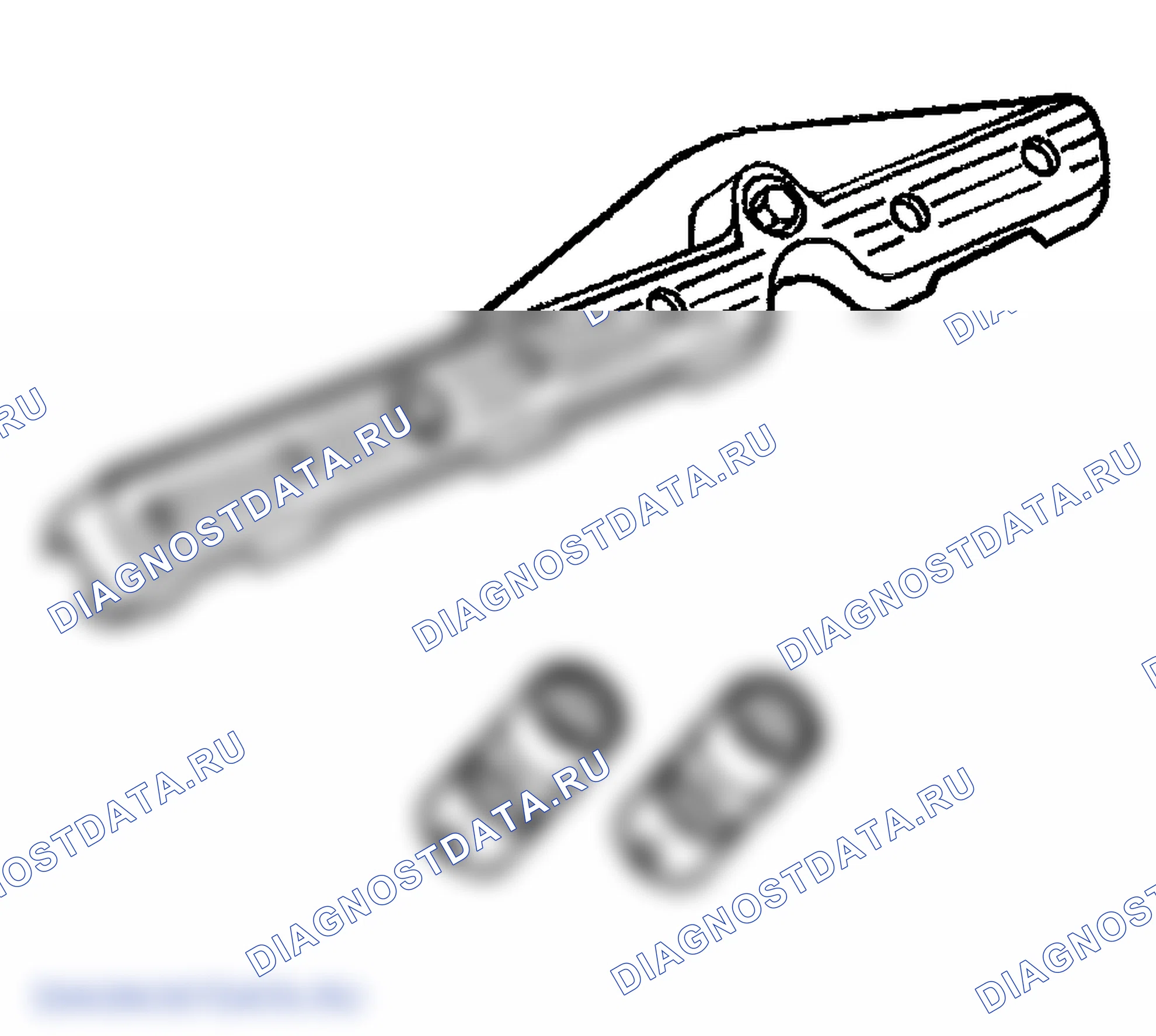 Рис. 121: Очистка и проверка подъемников и направляющих клапанов. GMC Savana Special G3500 