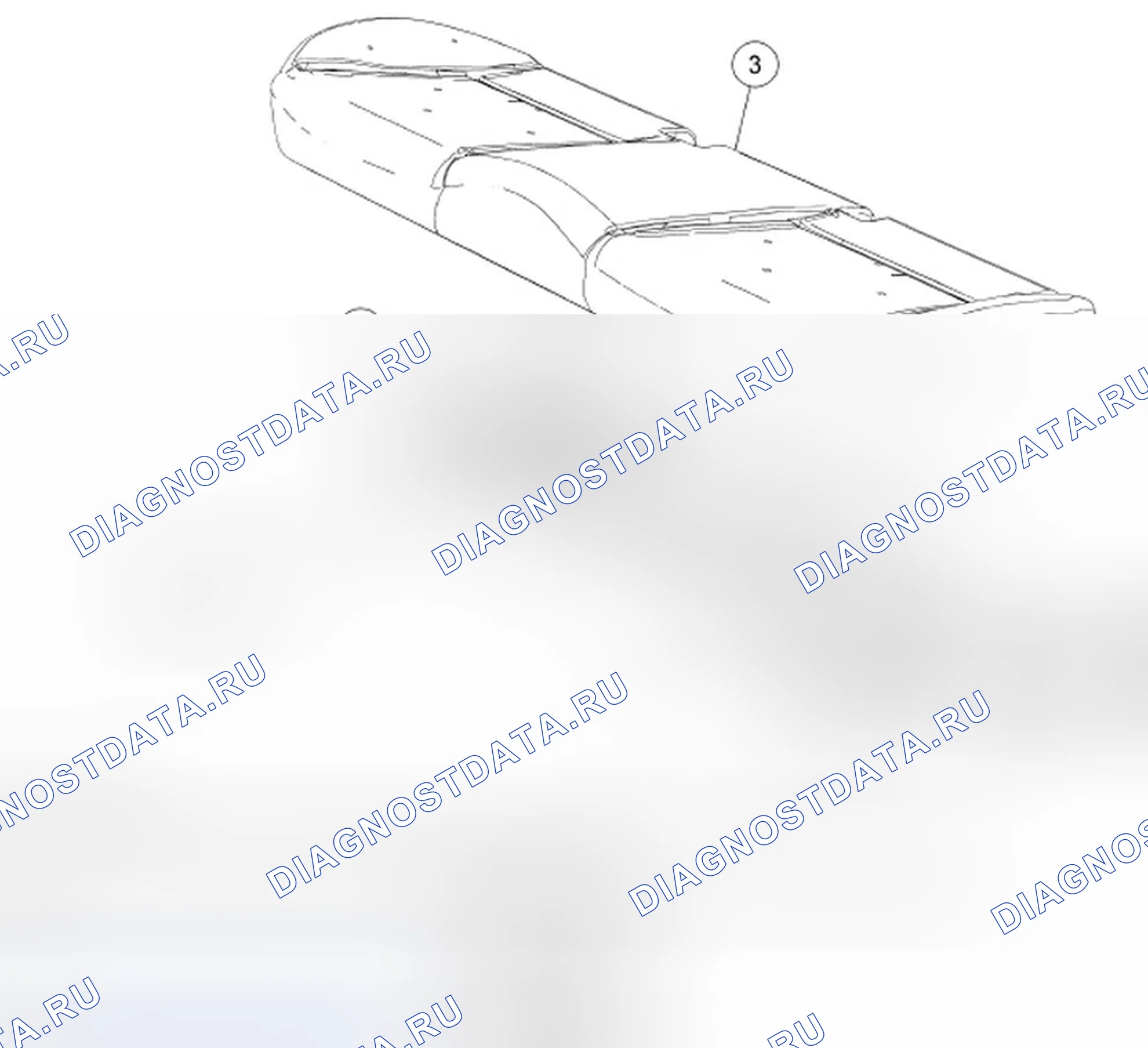 Рис. 63: Подушка сиденья - задняя часть. Ford Focus II