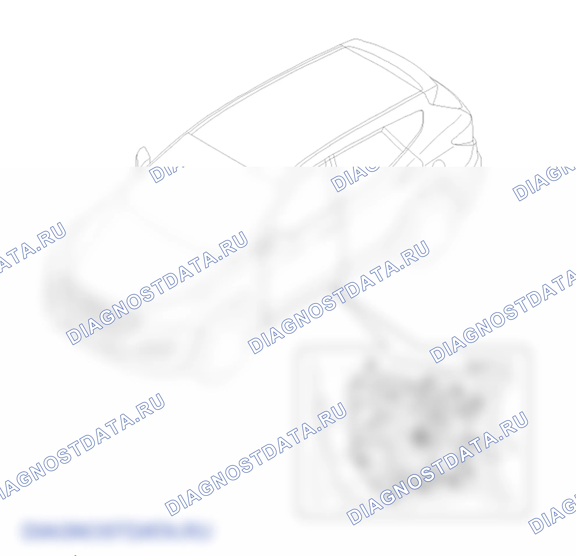 Расположение деталей модуля передней двери. Hyundai Santafe Sport DMA