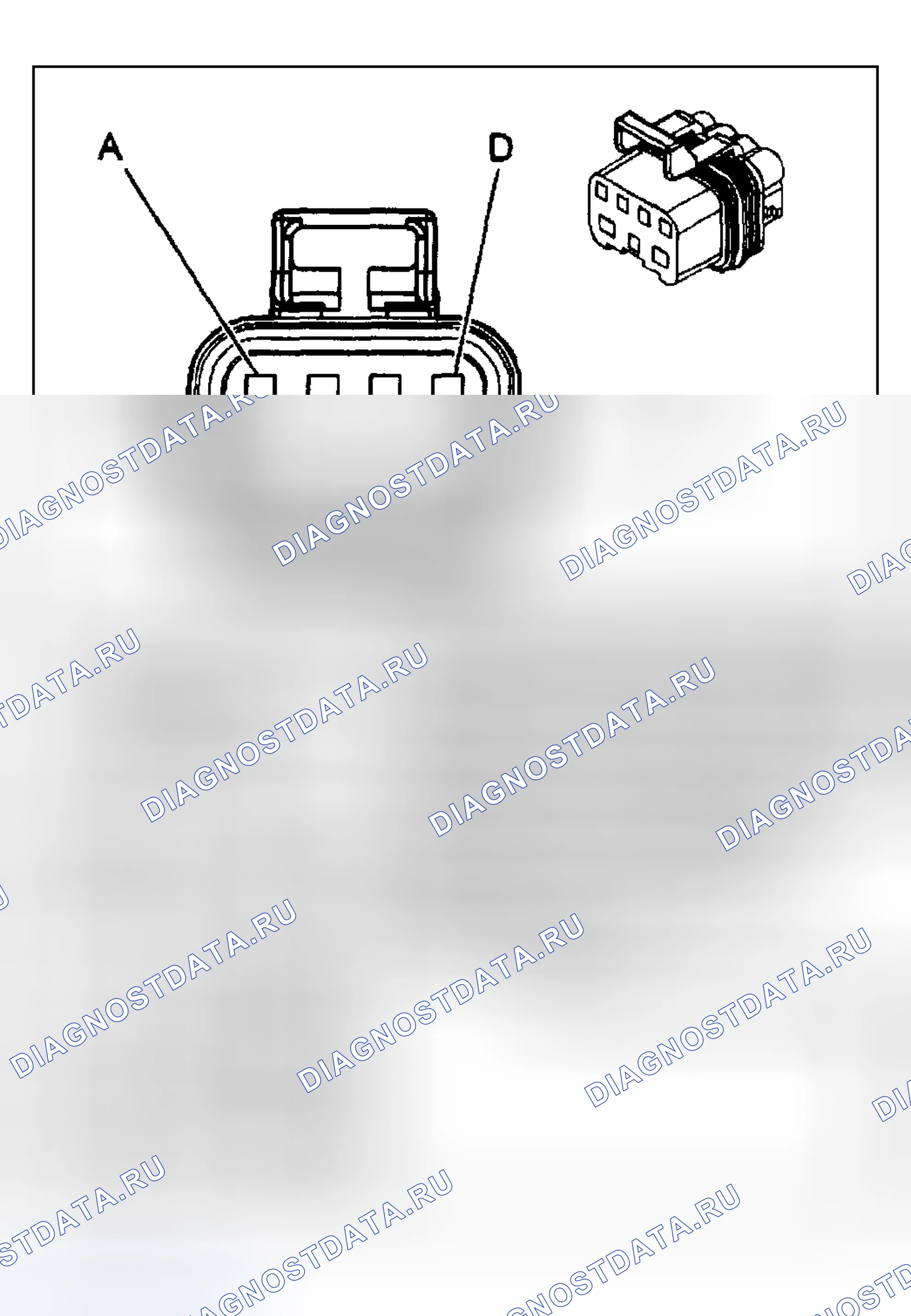 Рис. 336: Виды с торца соединителя, относящиеся к A / T. Hyundai Venue I