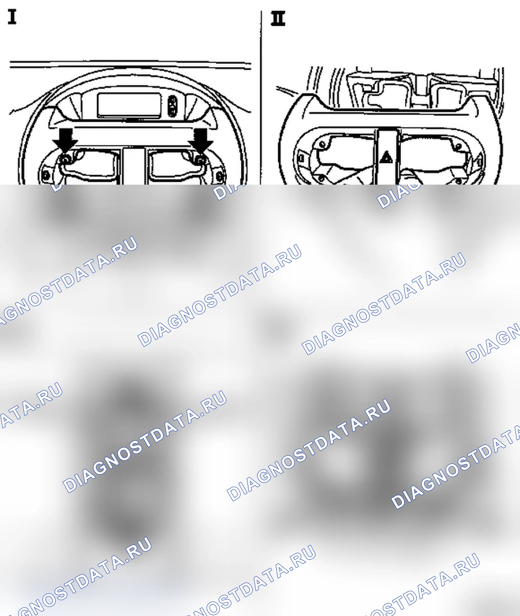 Демонтаж и монтаж корпуса средних воздухосмесительных сопел. Opel Combo C