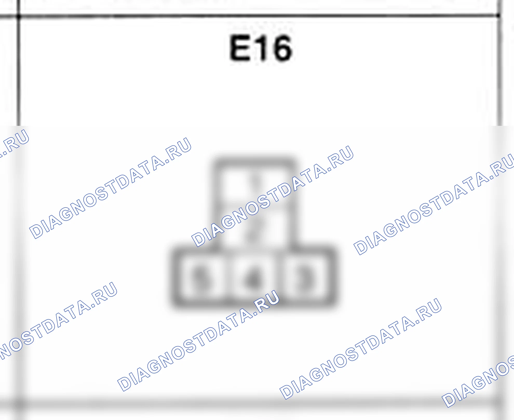 Распиновка разъёма E16 — жгута двигателя. Hyundai H-1 A1