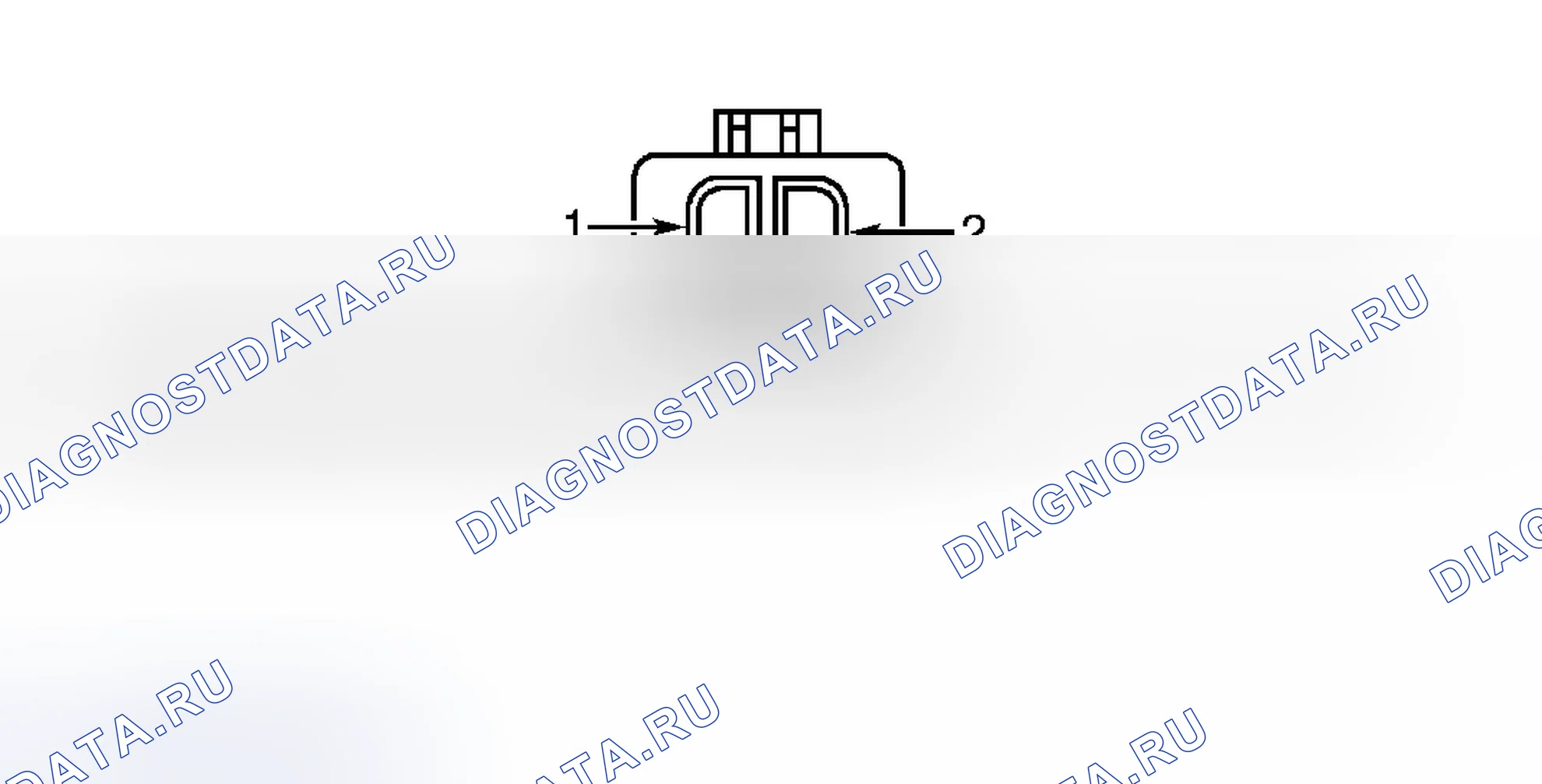 Рис. 12: ВИД С ТОРЦА РАЗЪЕМА ПОДОГРЕВАТЕЛЯ ТОПЛИВА. Dodge Cab & Chassis R2500 
