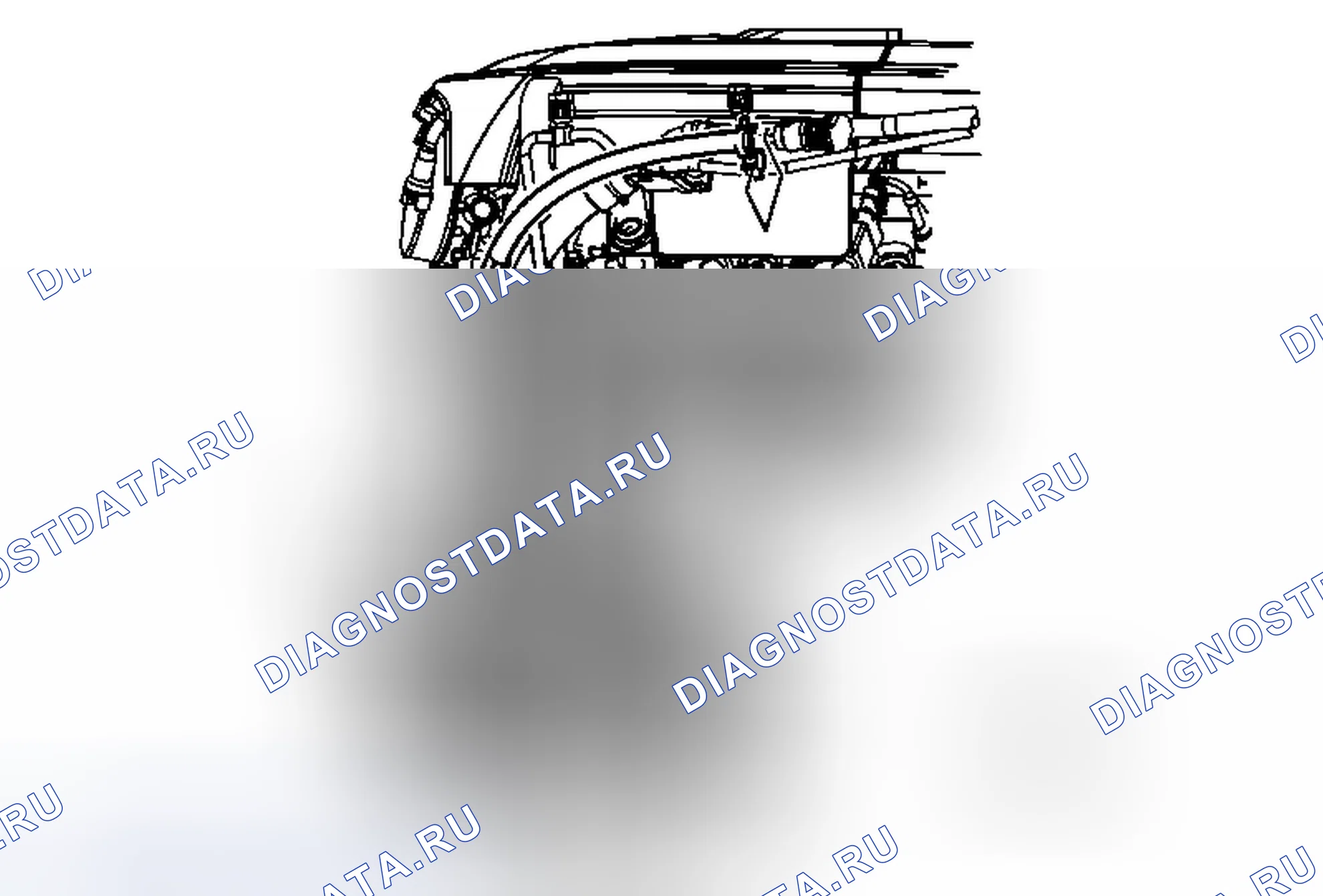 Рис. 23: Замена шнура нагревателя охлаждающей жидкости (LSA - 240 В). Cadillac CTS II