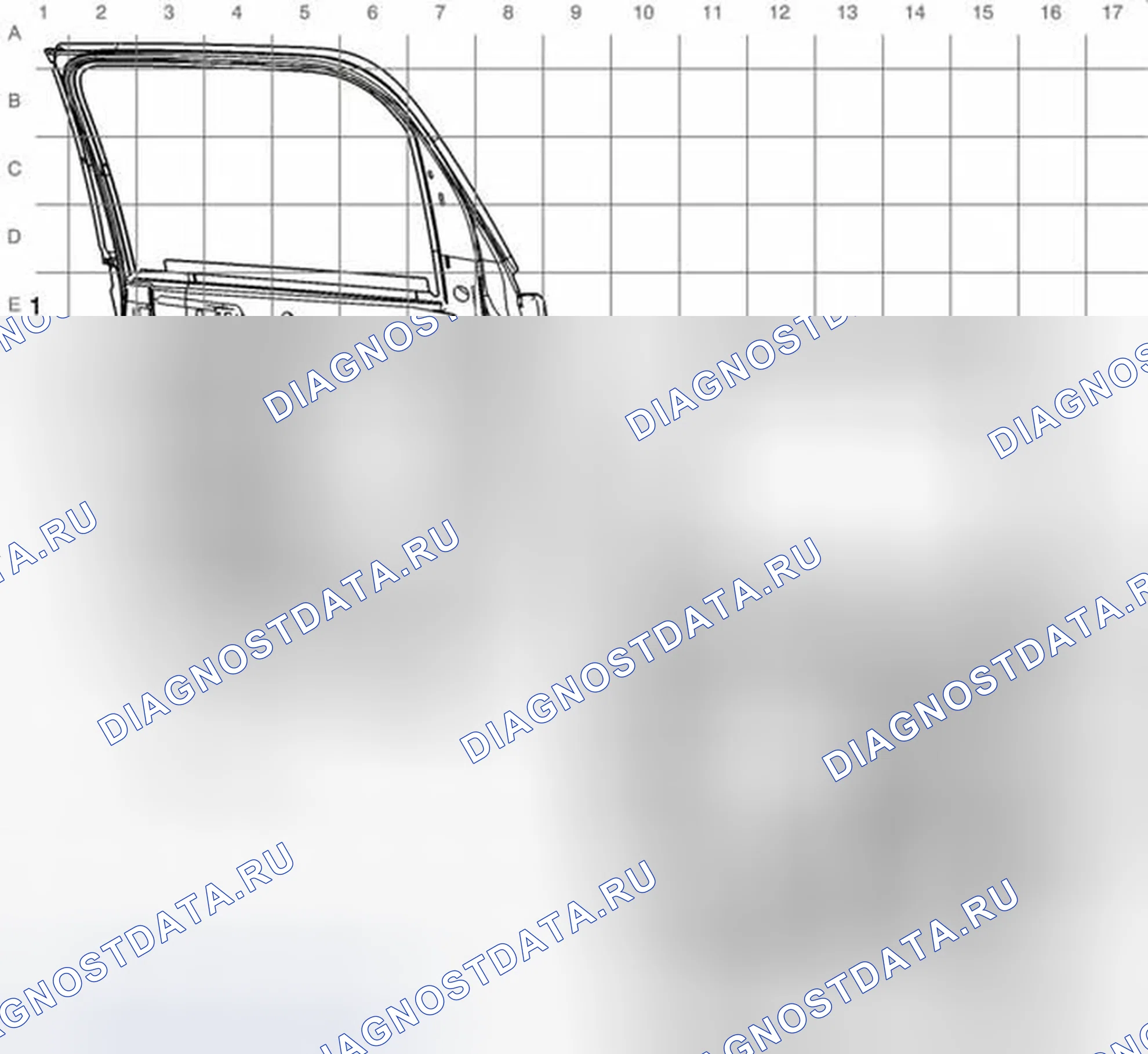 Рис. 14: Прокладка жгутов правой задней двери. Buick Enclave I