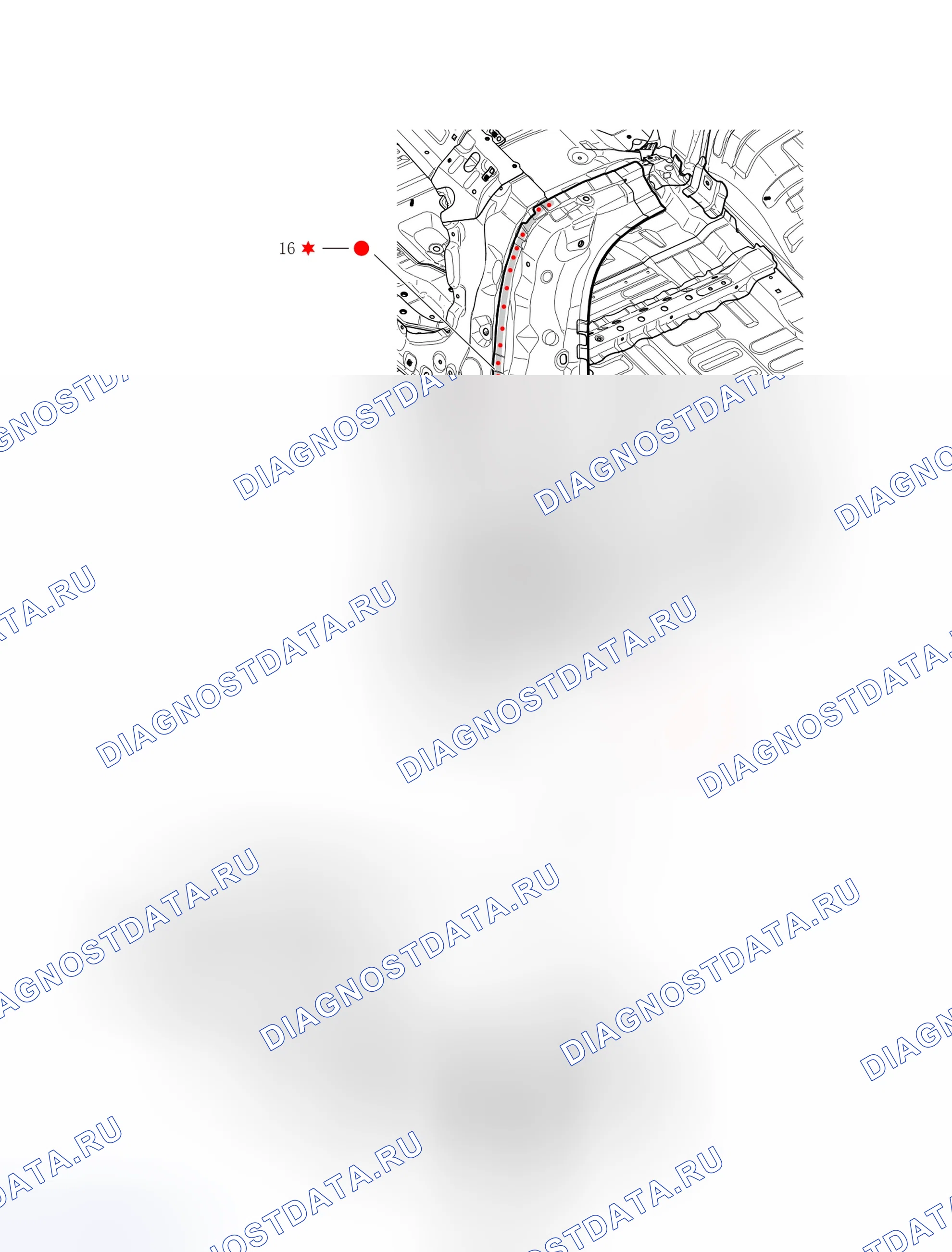 Узел внутренней плиты колонны D — Haval H9. Haval H9 I рестайлинг