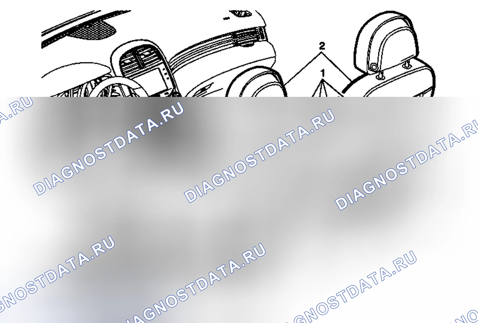 Рис. 1: Снятие и установка сиденья водителя или пассажира. Chevrolet Malibu VIII рестайлинг
