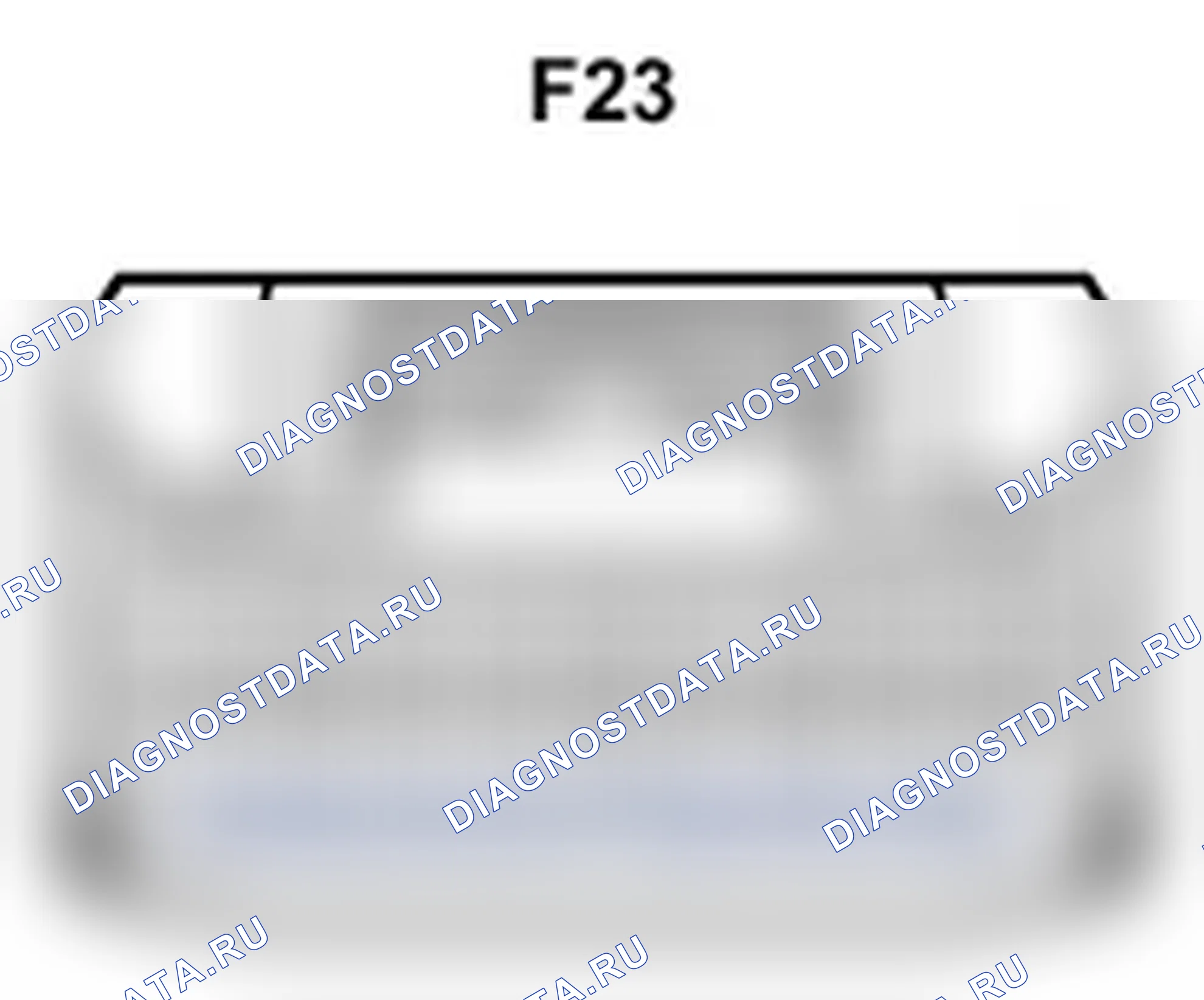 Рис. 628: Вид с торца разъема радиоприемника в сборе (F23). Toyota Land Cruiser 200