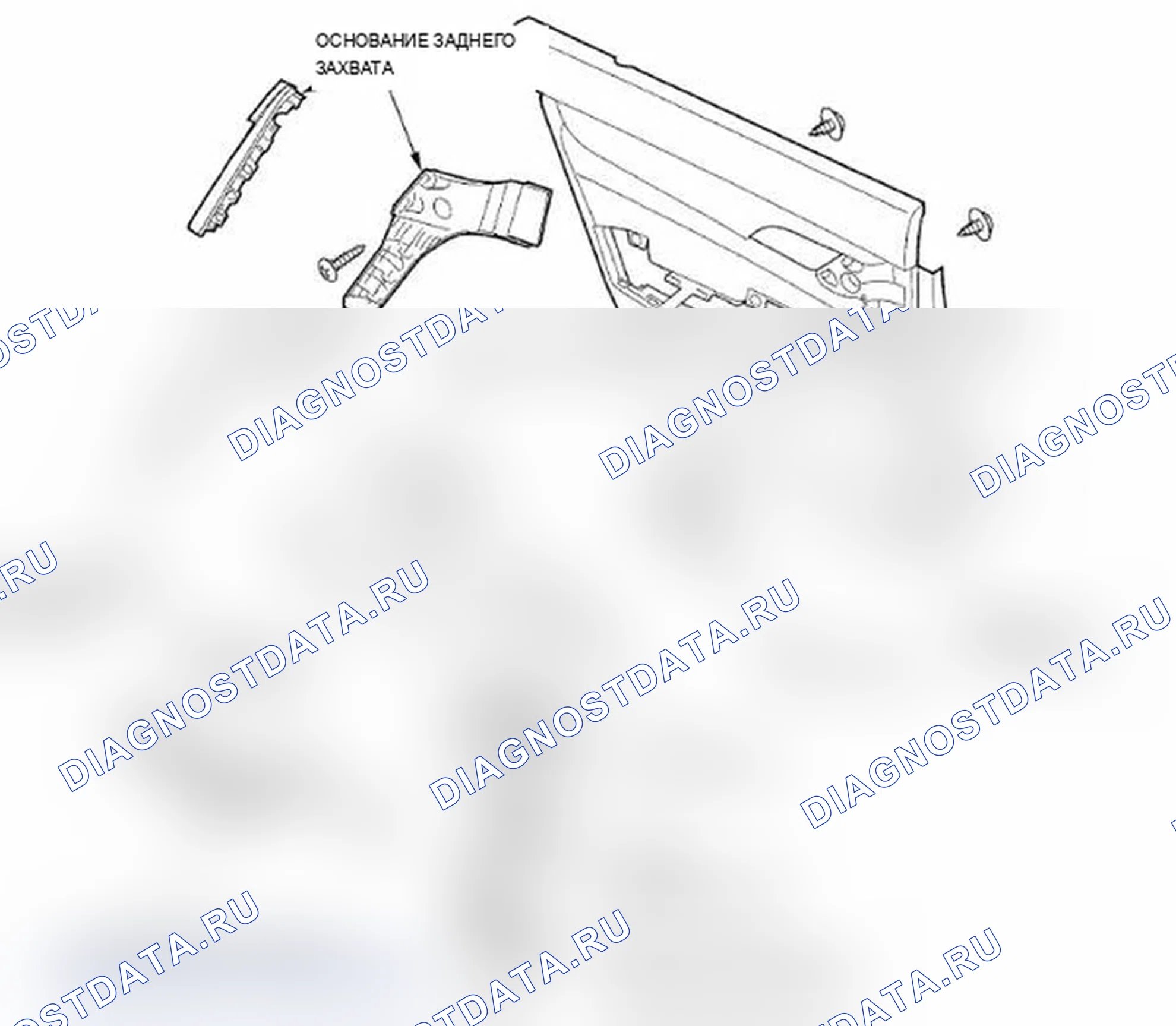 Рис. 27: Индекс расположения компонентов - задняя дверь. Acura TL IV