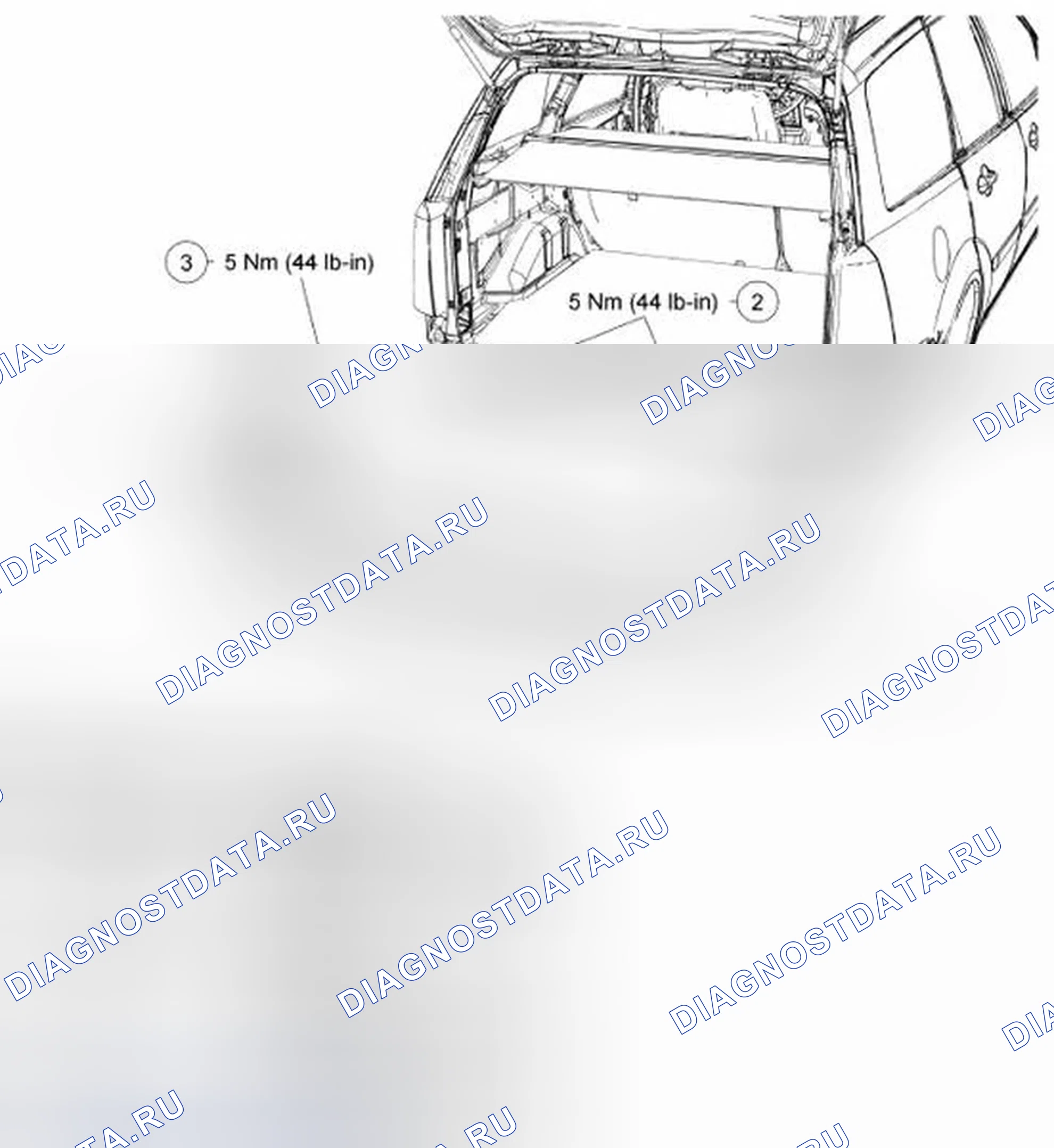 Рис. 30: Крышка бампера - задняя часть, вагон. Ford Focus II