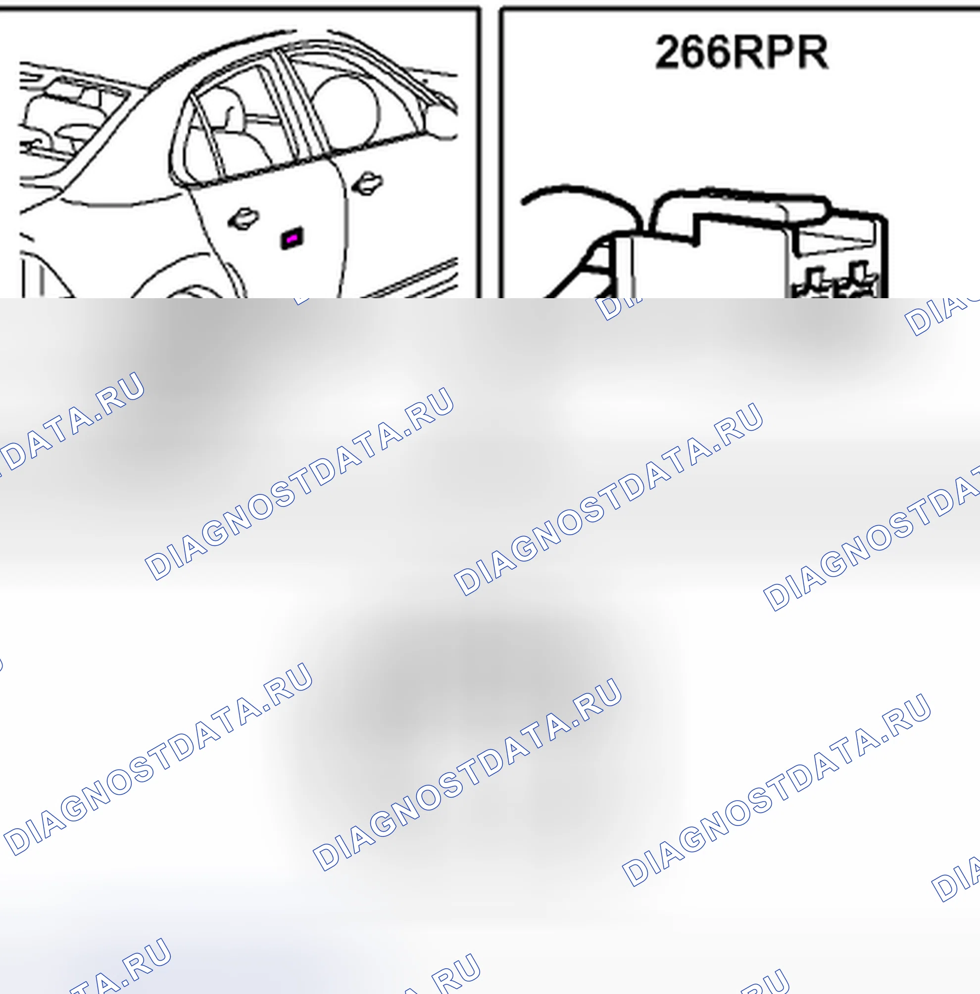 Рис. 186: Динамик, задняя дверь, правая (266RPR). Saab 9-3 II