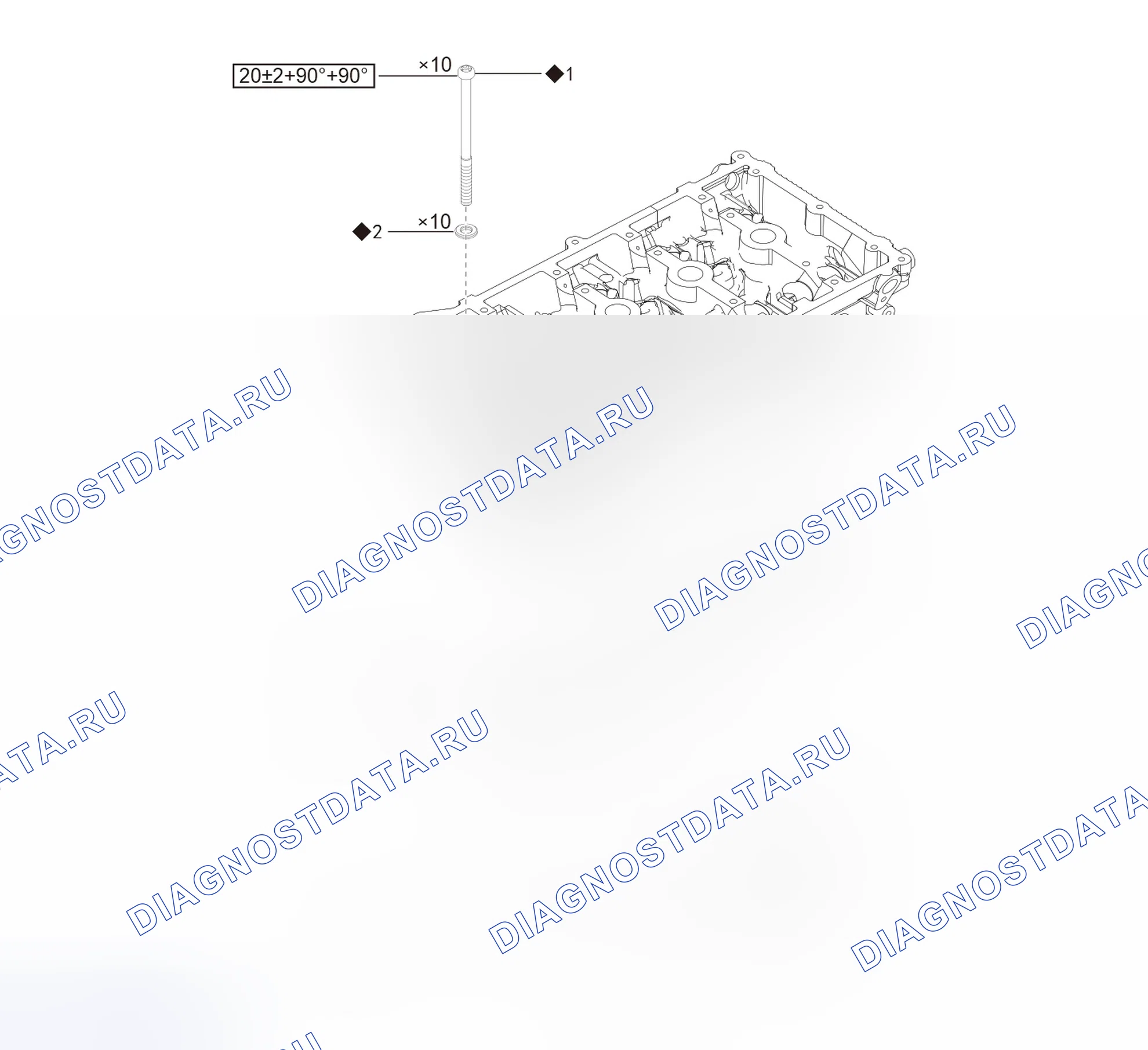 Схема расположения головок цилиндра — Great Wall Wingle-5. Great-Wall Wingle 5 I