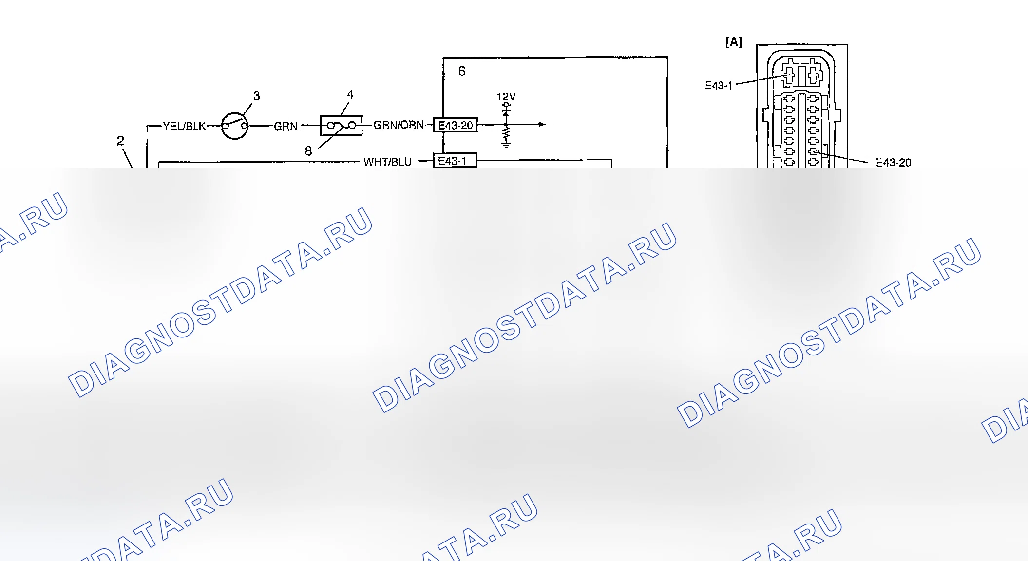 Рис. 44: расшифровка кода ошибки C1063 (№ 63): Цепь отказоустойчивого реле ABS. Suzuki Aerio I