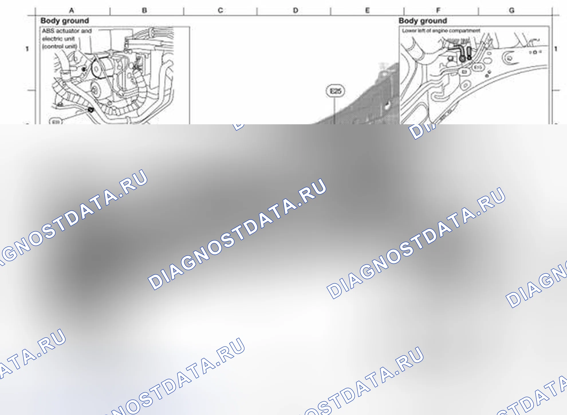 Рис. 22: Определение маршрута прокладки в машинном отделении. Nissan Altima L32