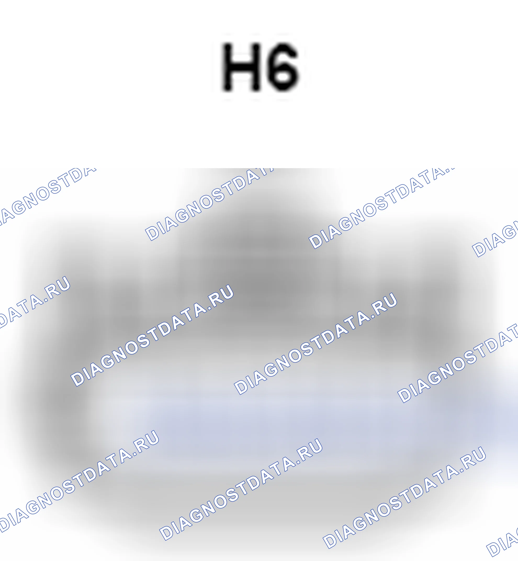Рис. 1254: Вид с торца разъема окна питания Sw (со стороны переднего пассажира) (H6). Toyota Camry XV40