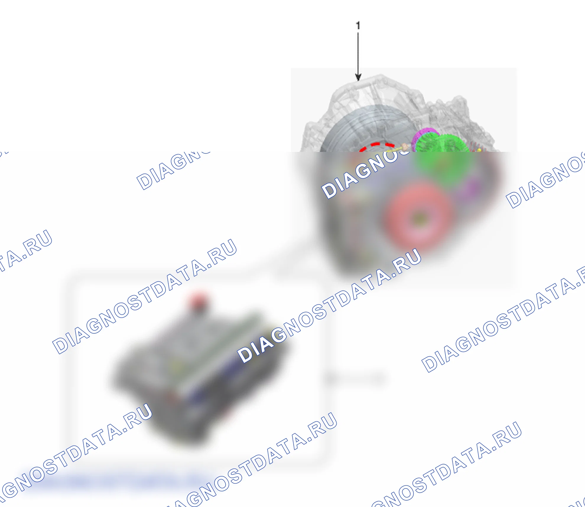 Расположение деталей корпуса клапана. Hyundai ix35 EL