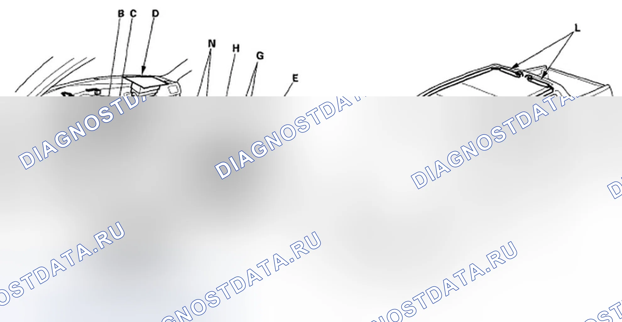 Рис. 260: Компоненты SRS. Honda Ridgeline I