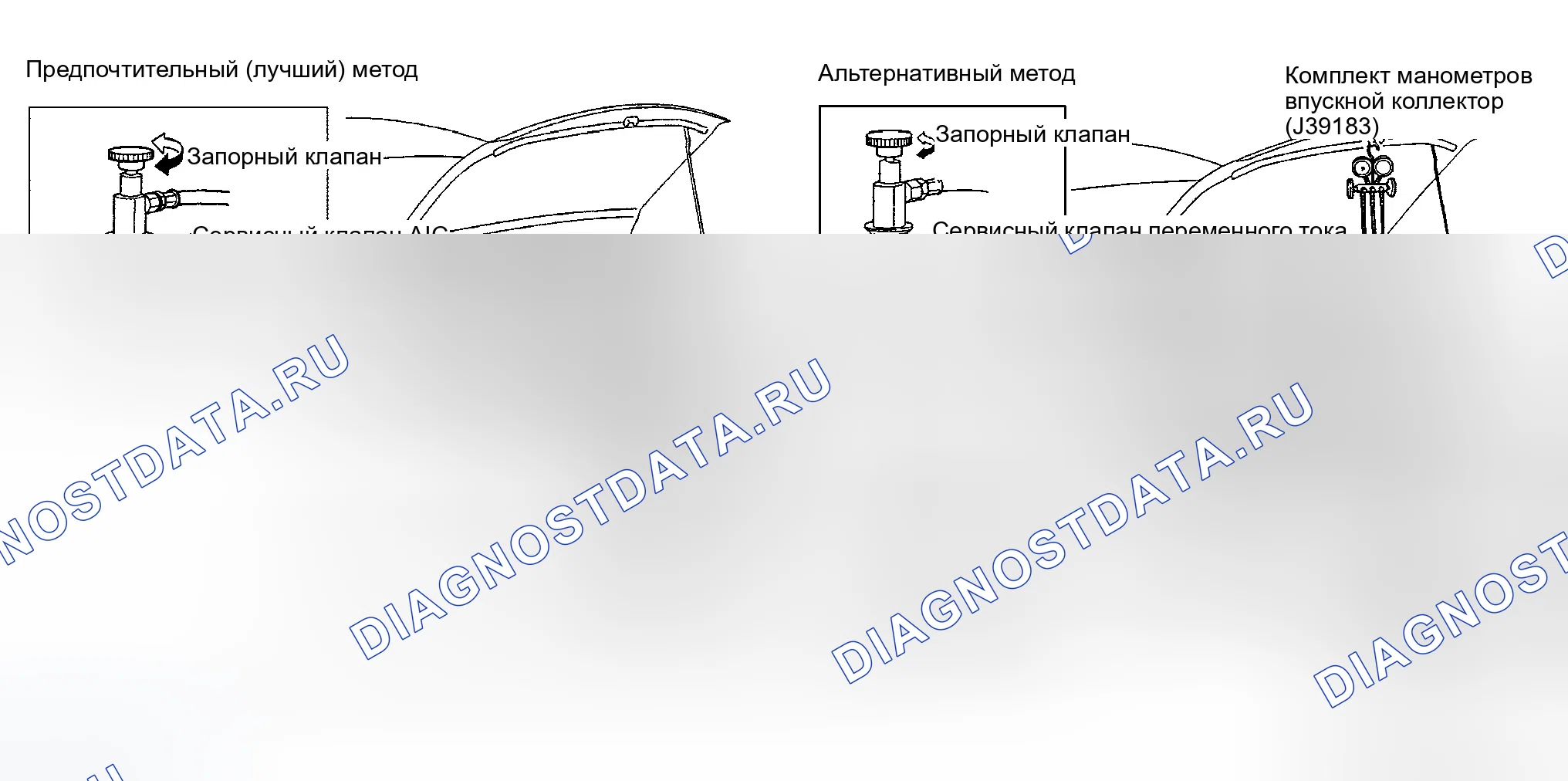 Рис. 535: Система откачки и заправка хладагента. Infiniti G35 III