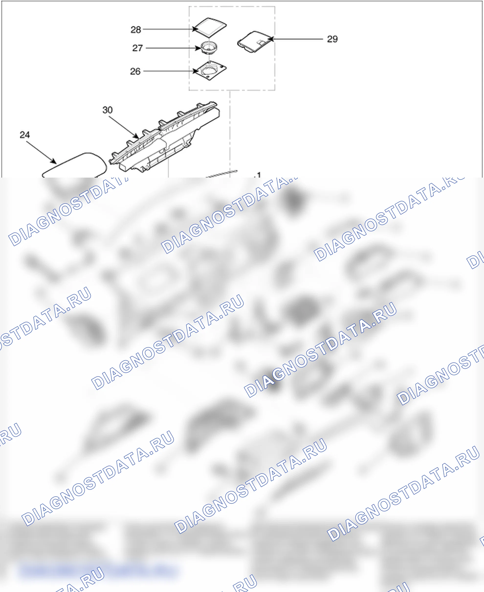Детали передней панели (панель приборов). Hyundai Santa Fe CM