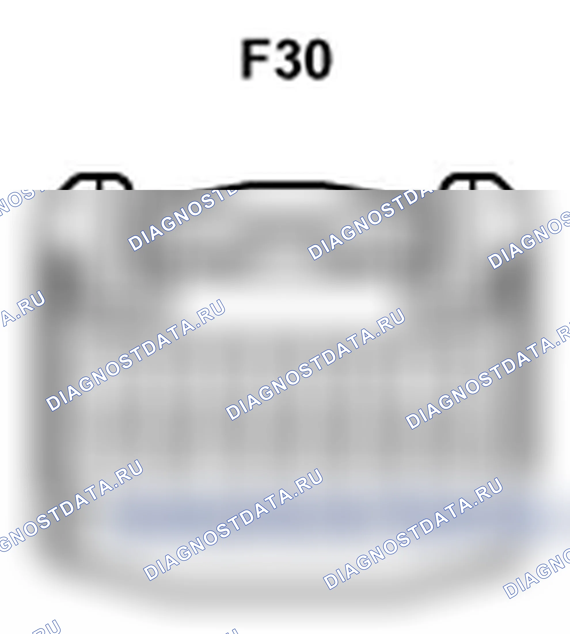 Рис. 635: Вид с торца соединителя с несколькими дисплеями (F30). Toyota Land Cruiser 200