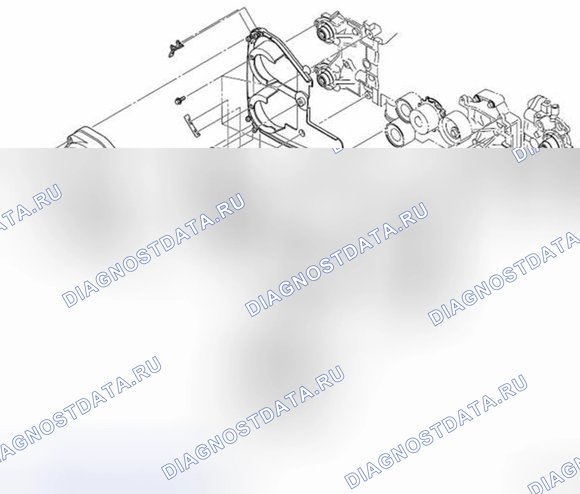 Рис. 814: Крышка ремня. Subaru Legacy BM/BR