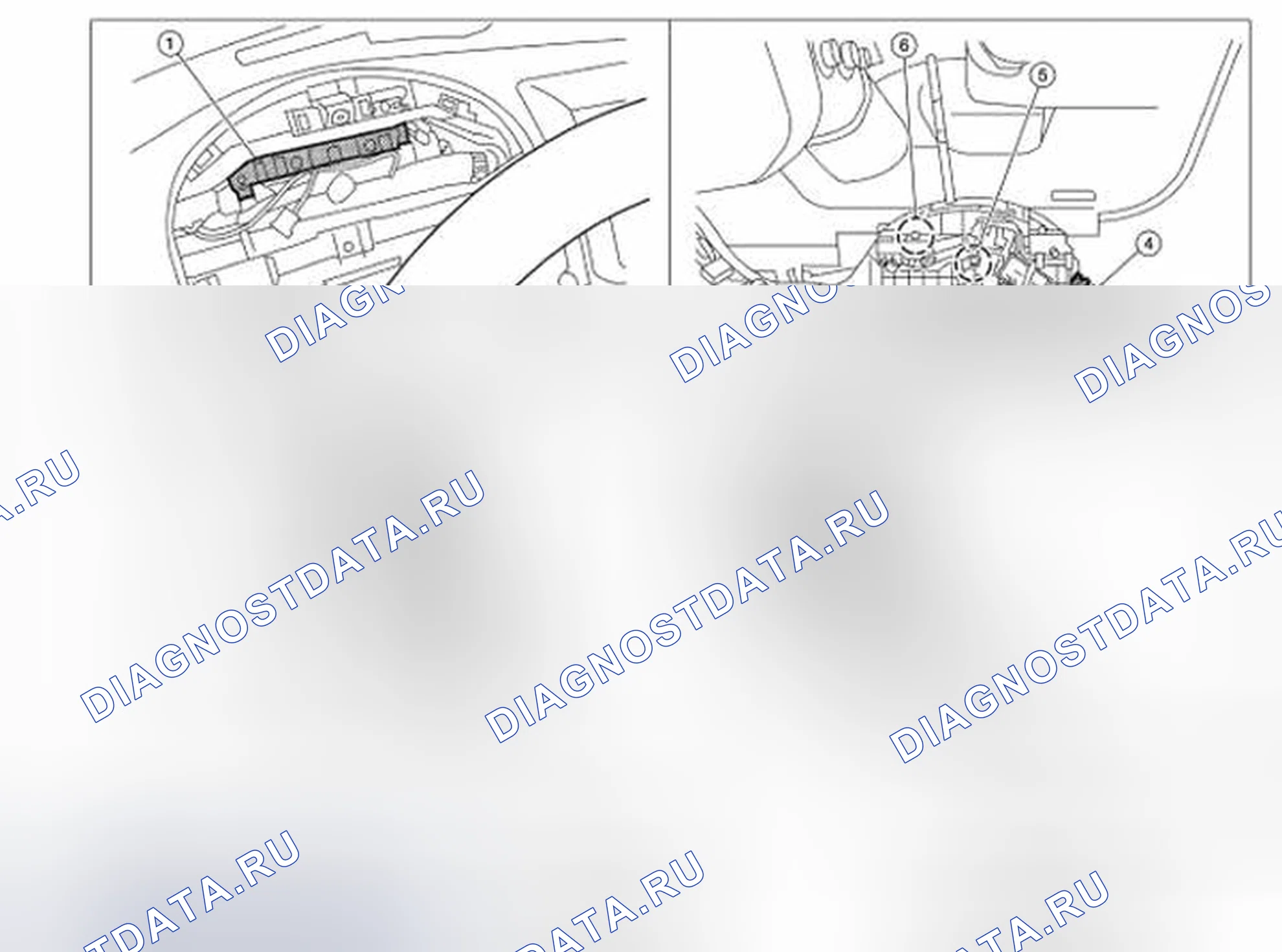 Рис. 6: Расположение компонентов. Honda Passport I