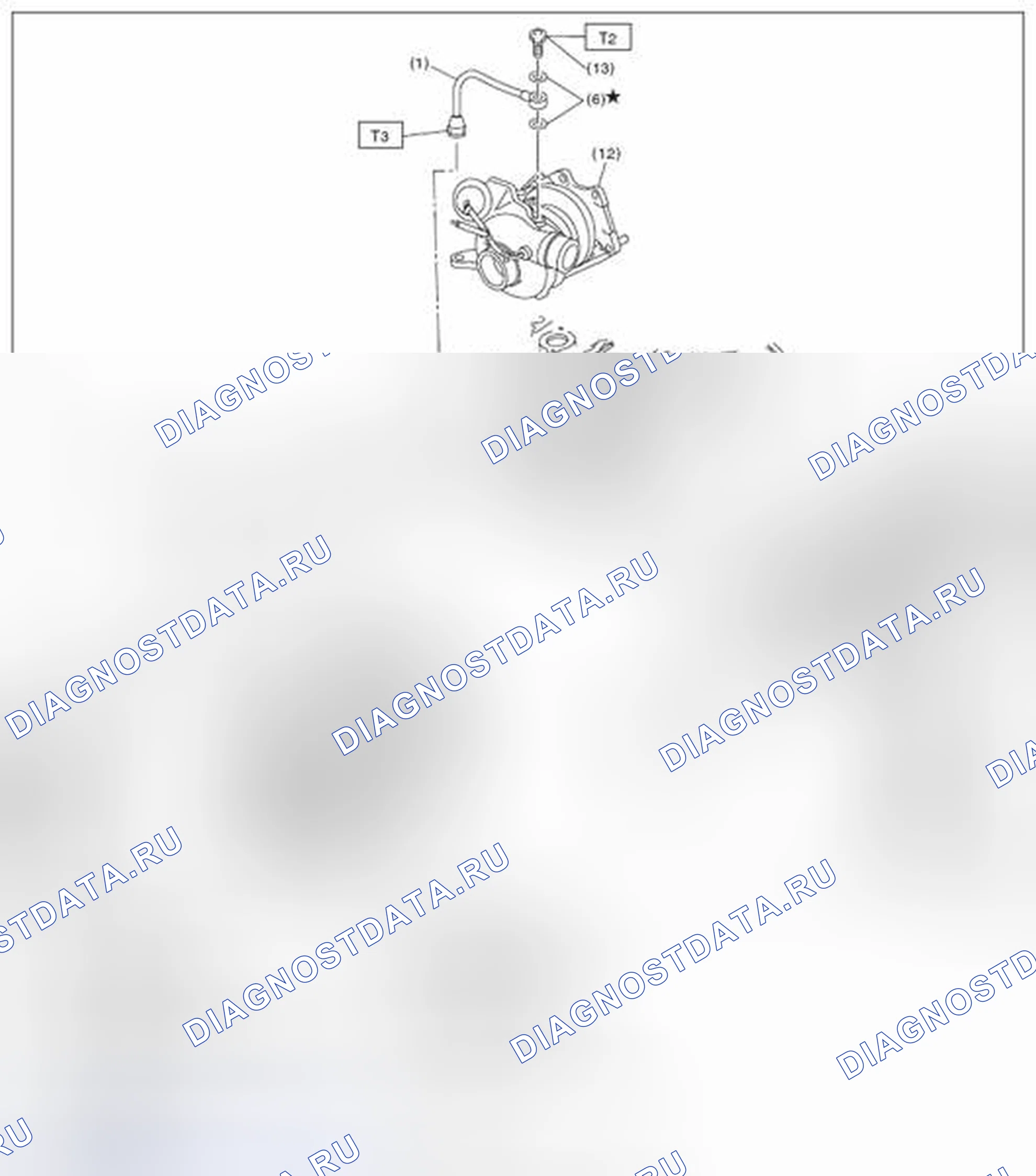 Рис. 99: МАСЛЯНАЯ ТРУБА. Subaru Impreza GK