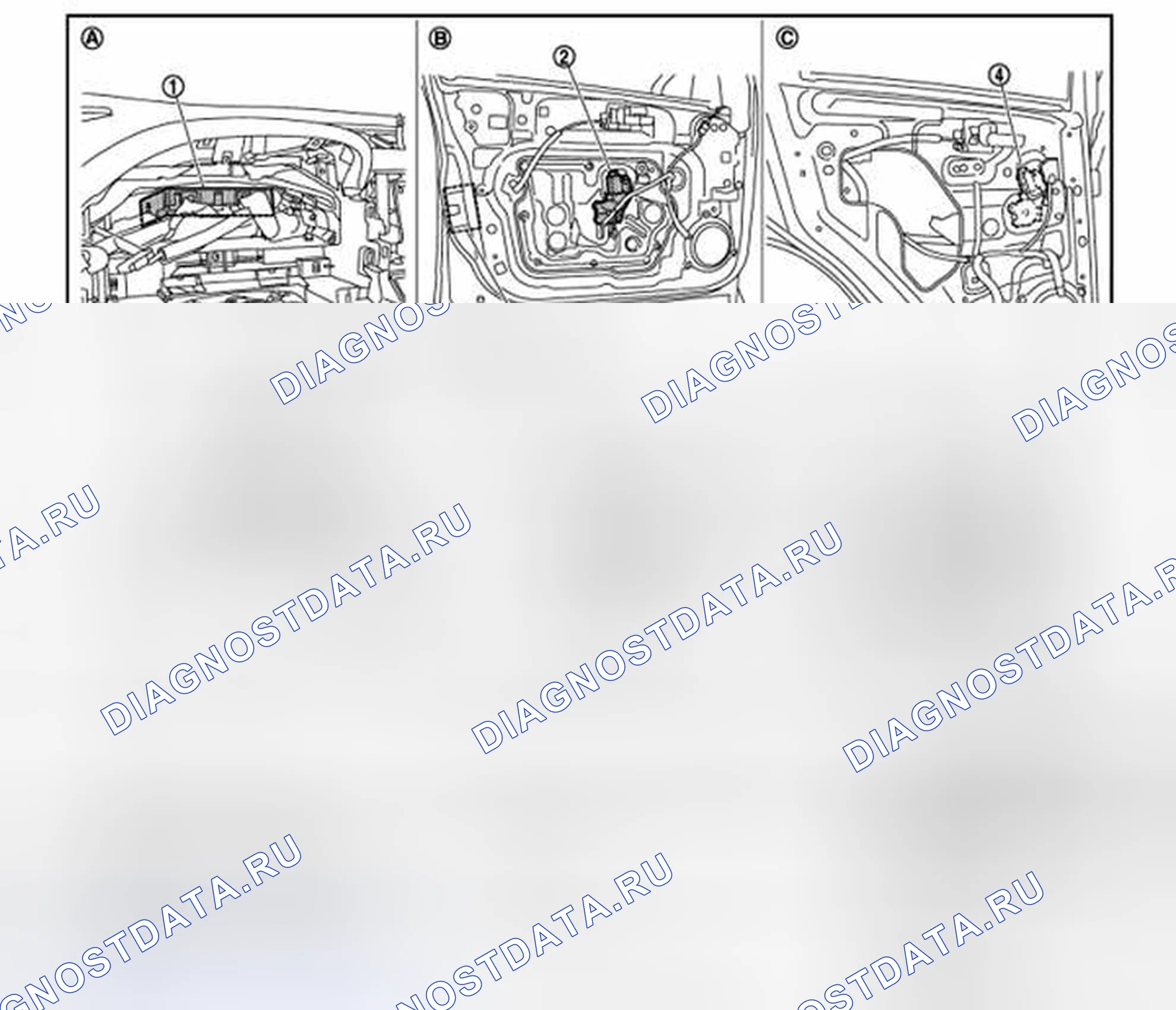 Рис. 11: Расположение компонентов. Nissan Murano Z51 рестайлинг 2