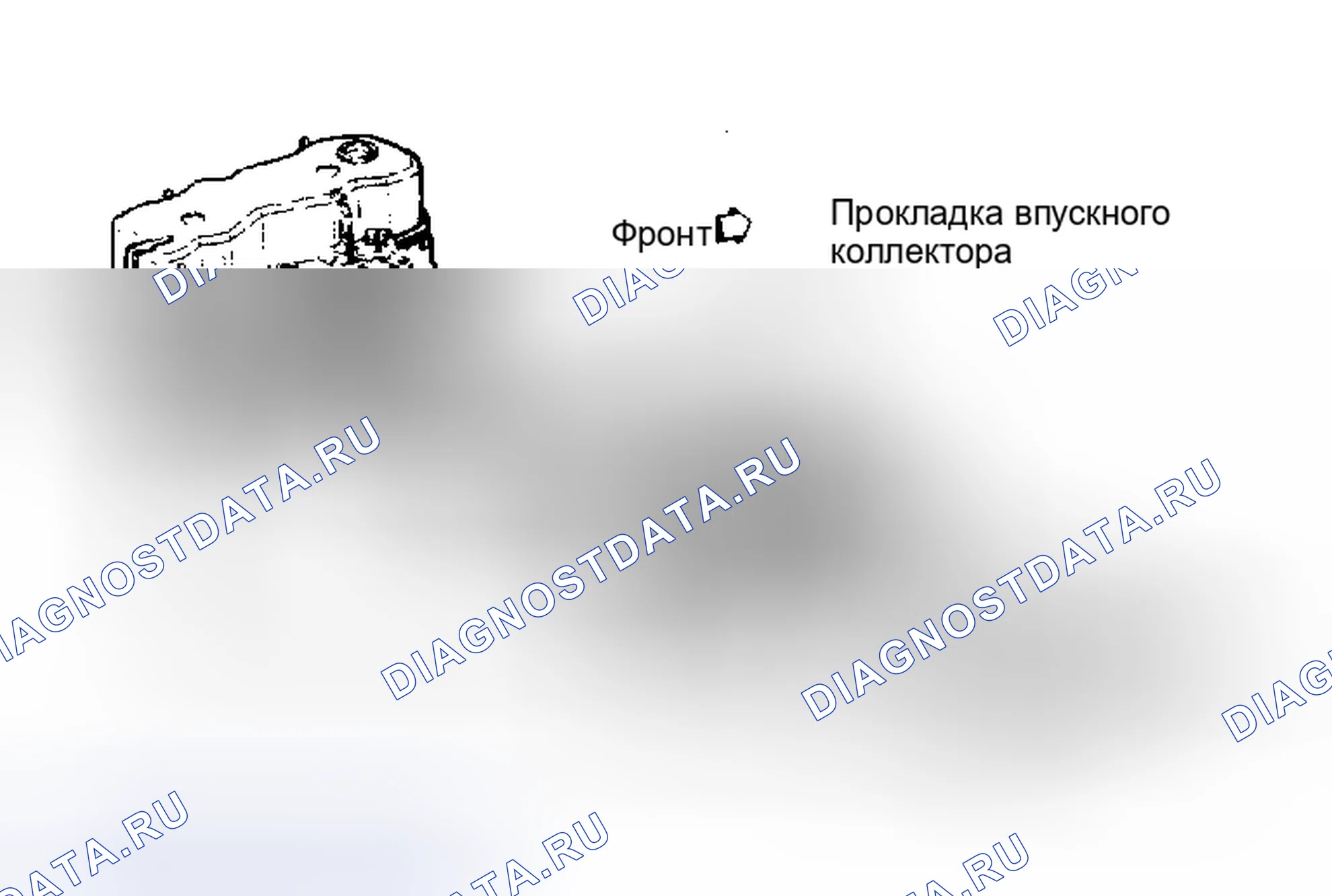 Рис. 1: Последовательность затяжки впускного коллектора. Oldsmobile Omega I