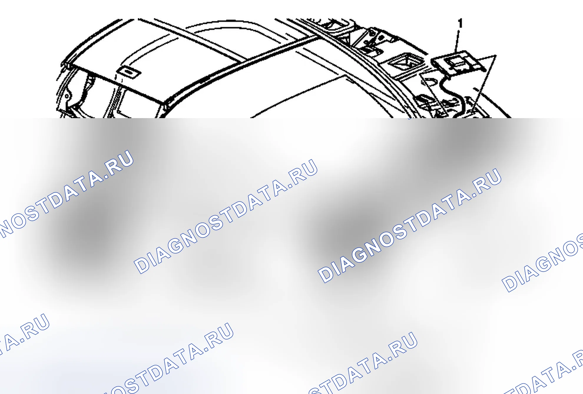Рис. 26: Замена электронной навигационной антенны. Chevrolet Traverse I