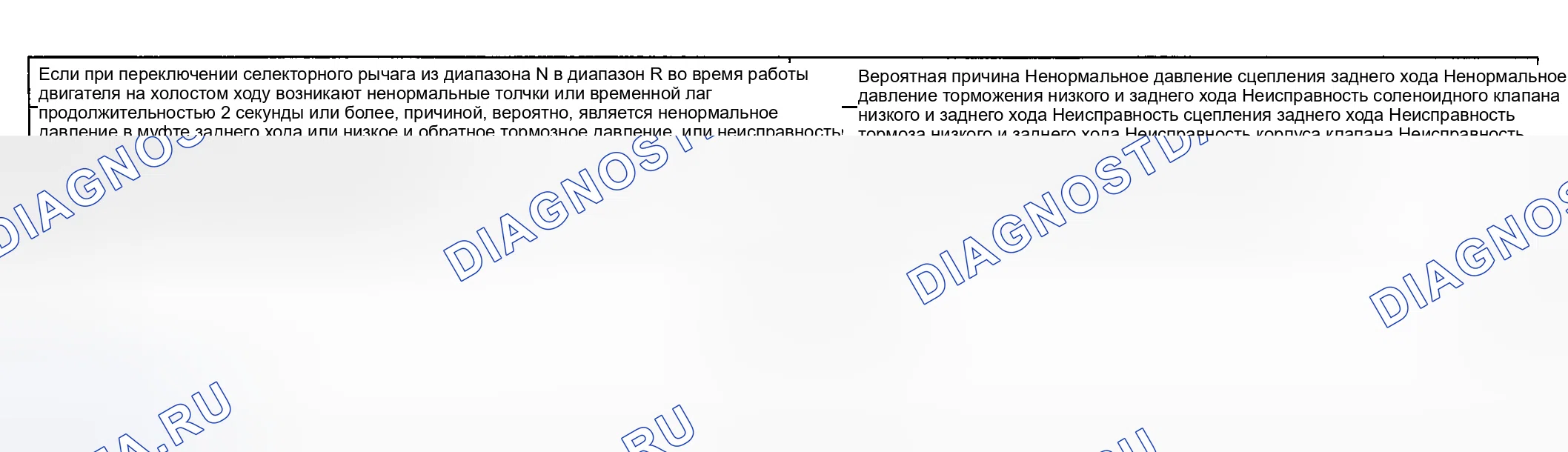 Рис. 69: ПРОЦЕДУРА ПРОВЕРКИ 9 - Удары при переходе от N к R и большая временная задержка. Geely Okavango I