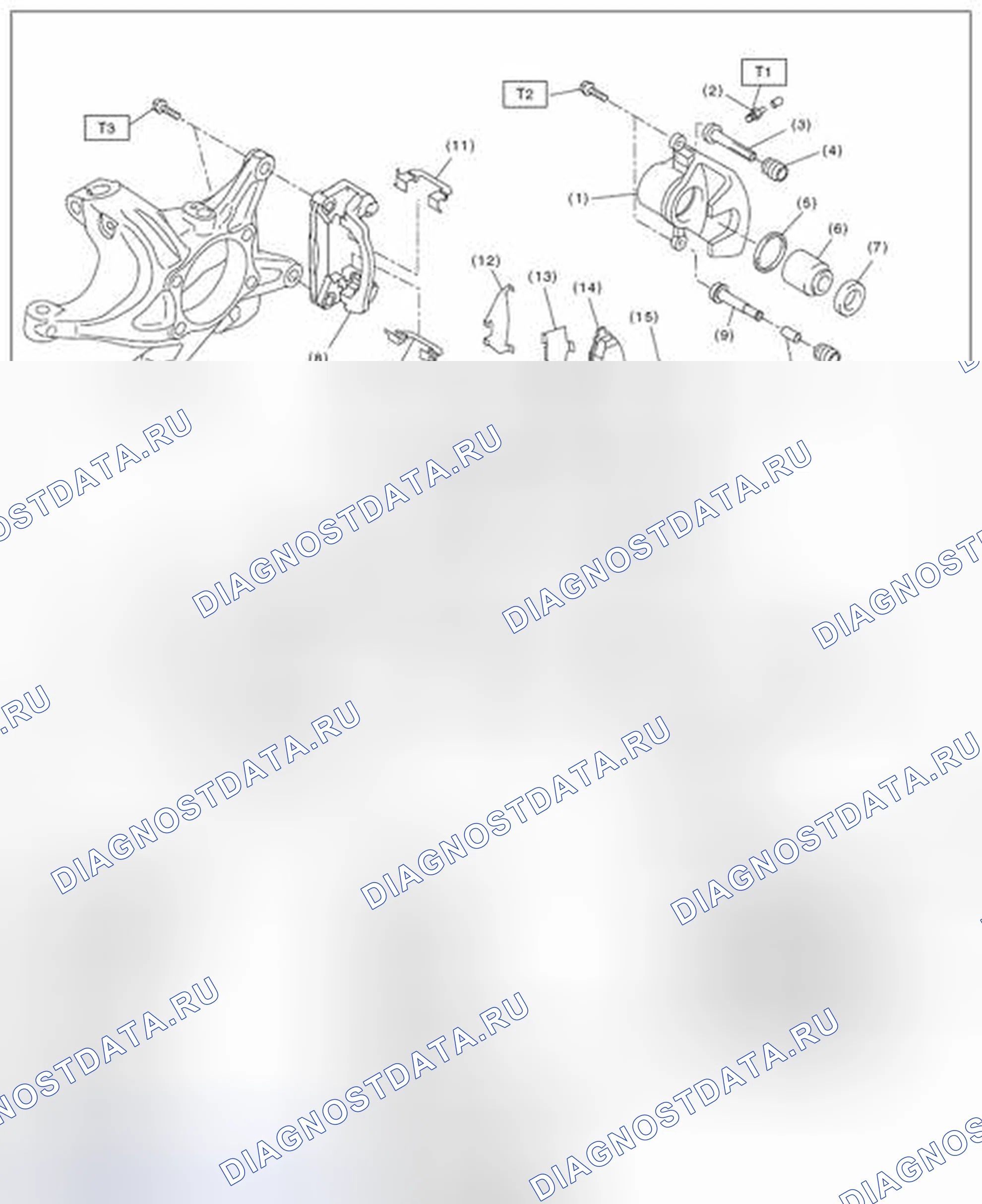 Рис. 10: ЗАДНИЙ ДИСКОВЫЙ ТОРМОЗ. Subaru Outback BR рестайлинг