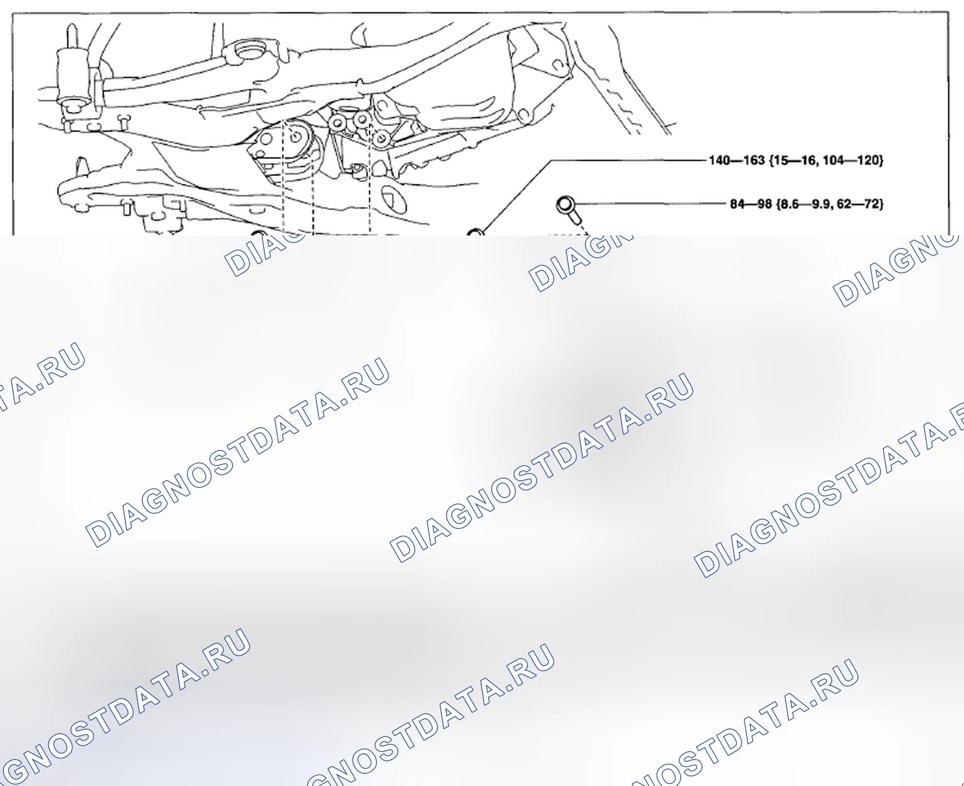 Рис. 171: No.1 Крепление двигателя (2WD). Mazda CX-5 I