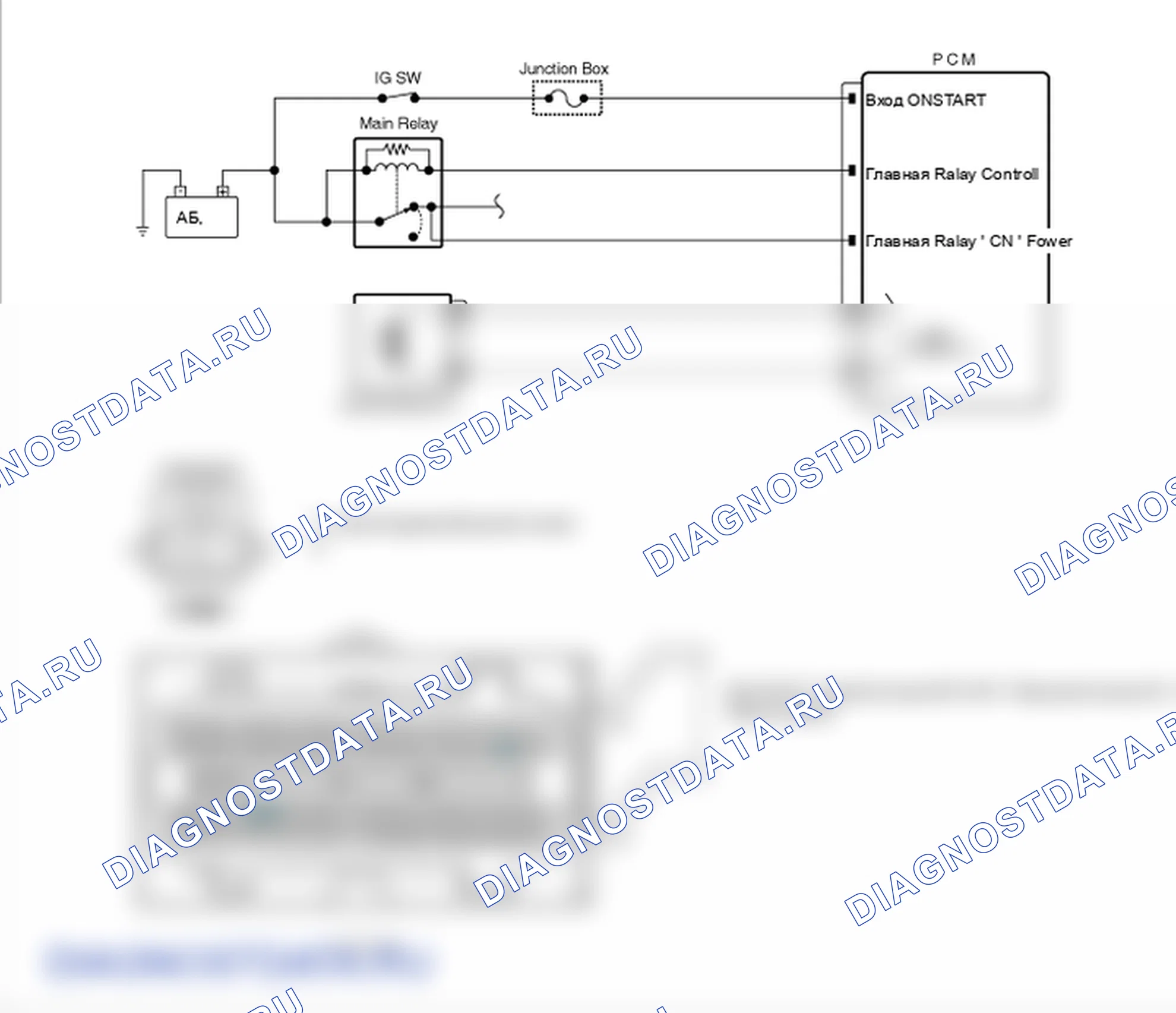 Фрагмент электросхемы: P0325. Hyundai Santa Fe CM