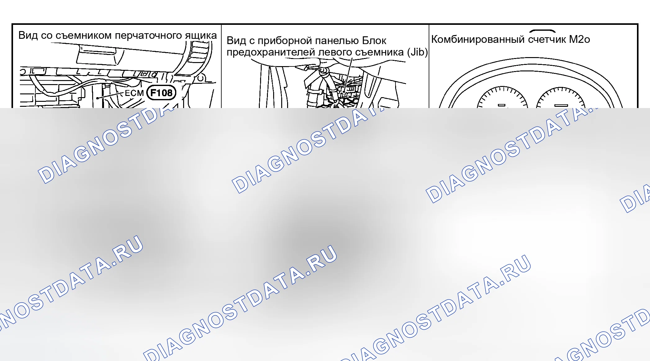Рис. 681: Расположение компонентов и разъемов кабелей. Infiniti G35 III