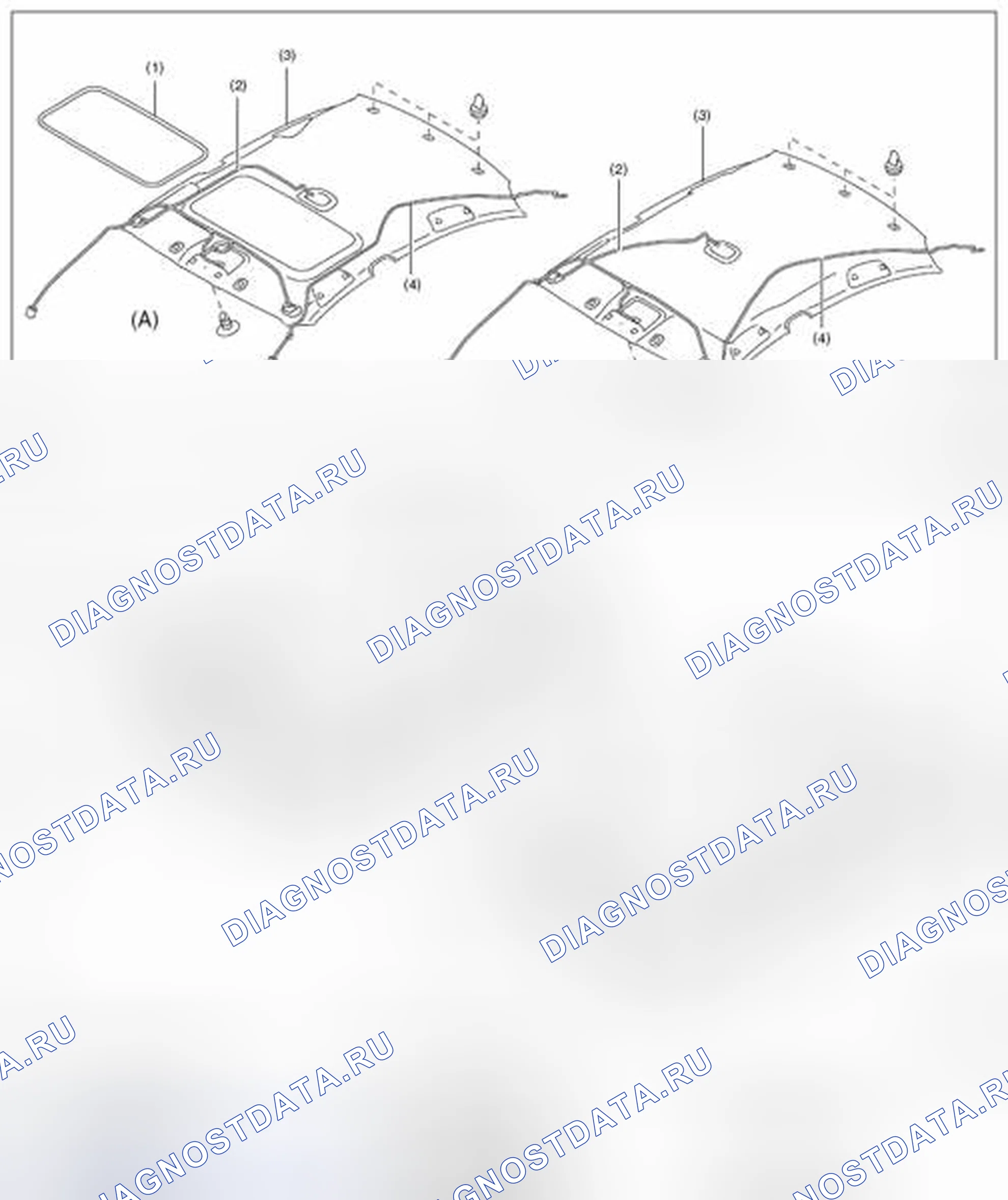 Рис. 40: ОТДЕЛКА КРЫШИ. Subaru Outback BR рестайлинг